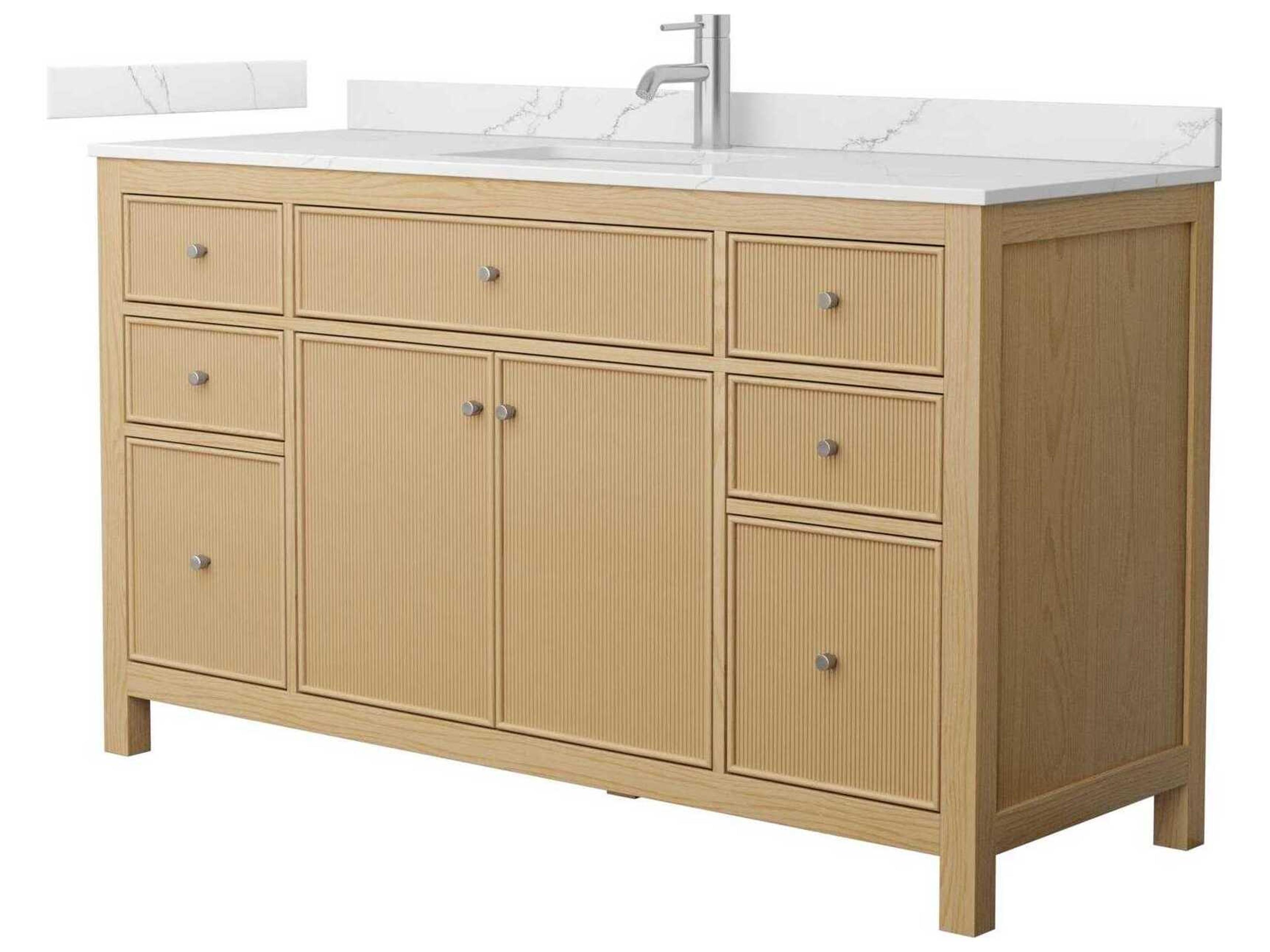 Wyndham Collection Pendry 60" Tanned Oak Vanity