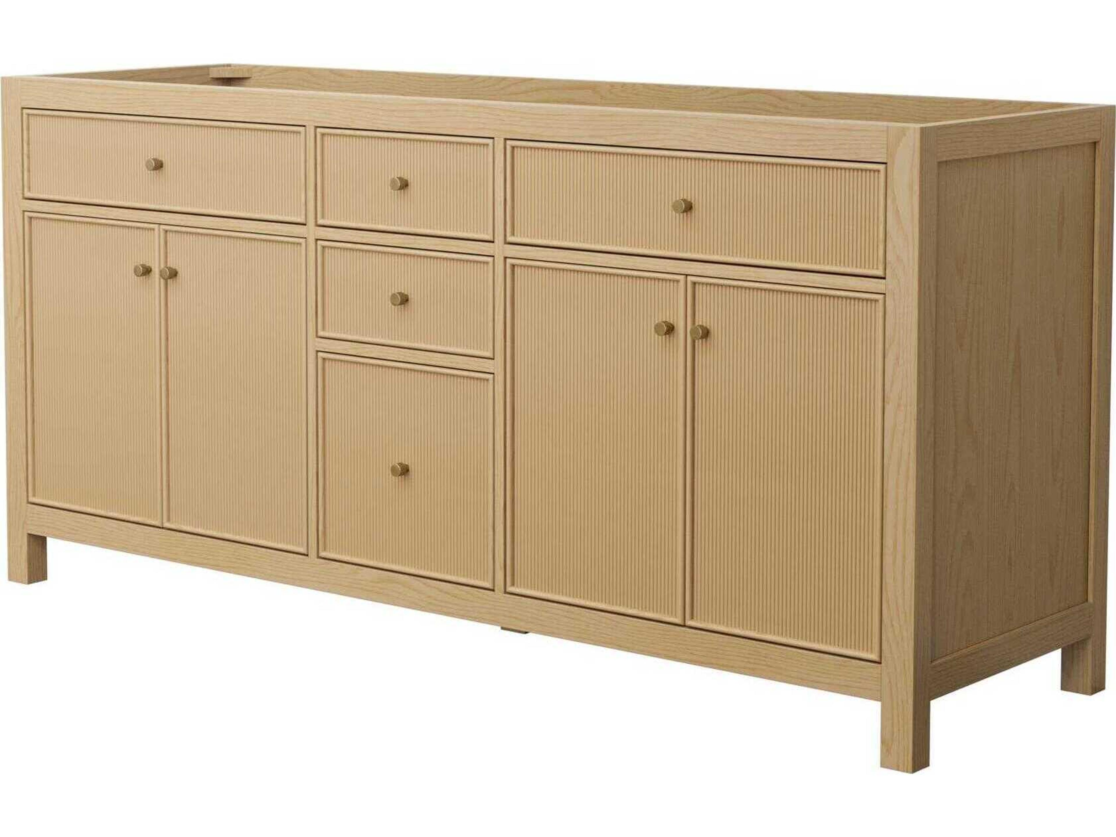 Wyndham Collection Pendry 71" Tanned Oak Vanity