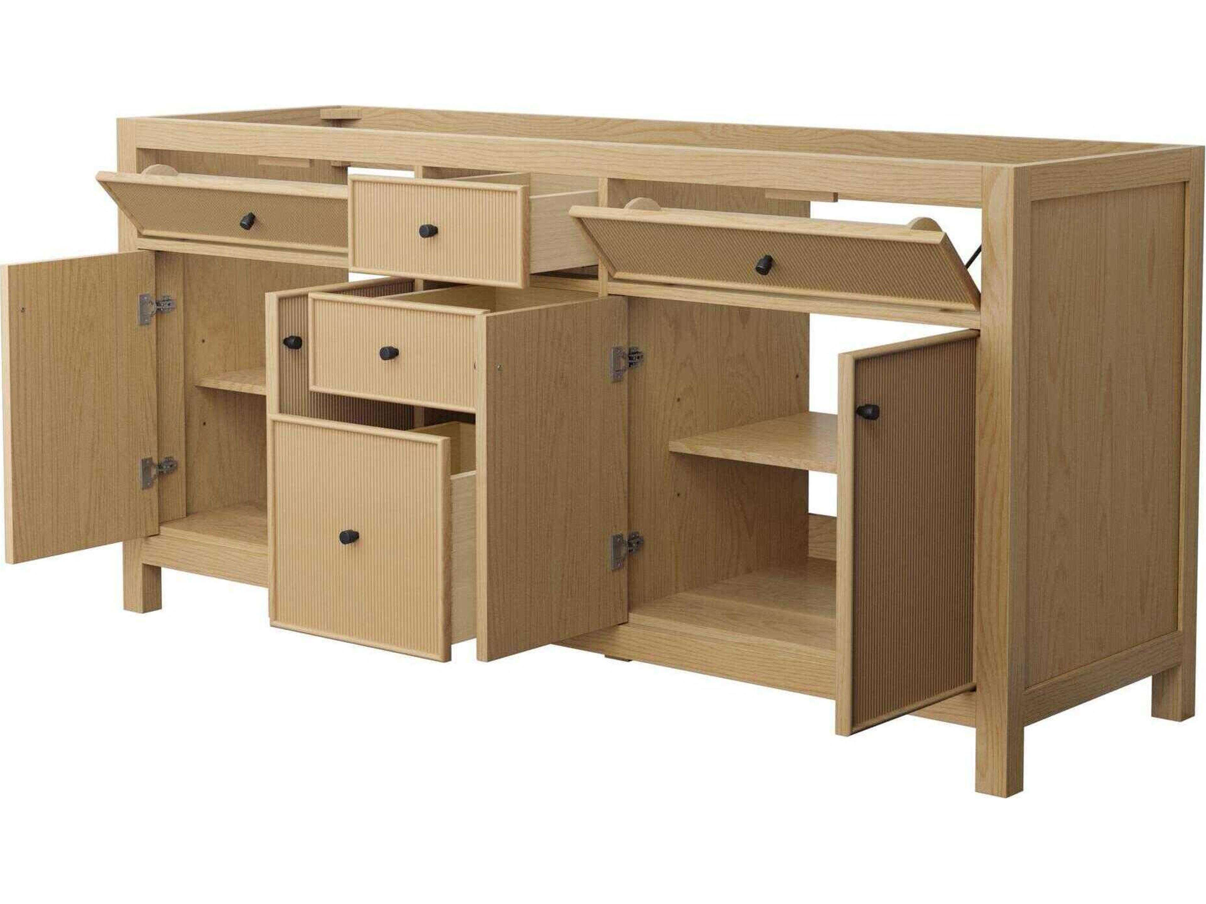 Wyndham Collection Pendry 71" Tanned Oak Vanity