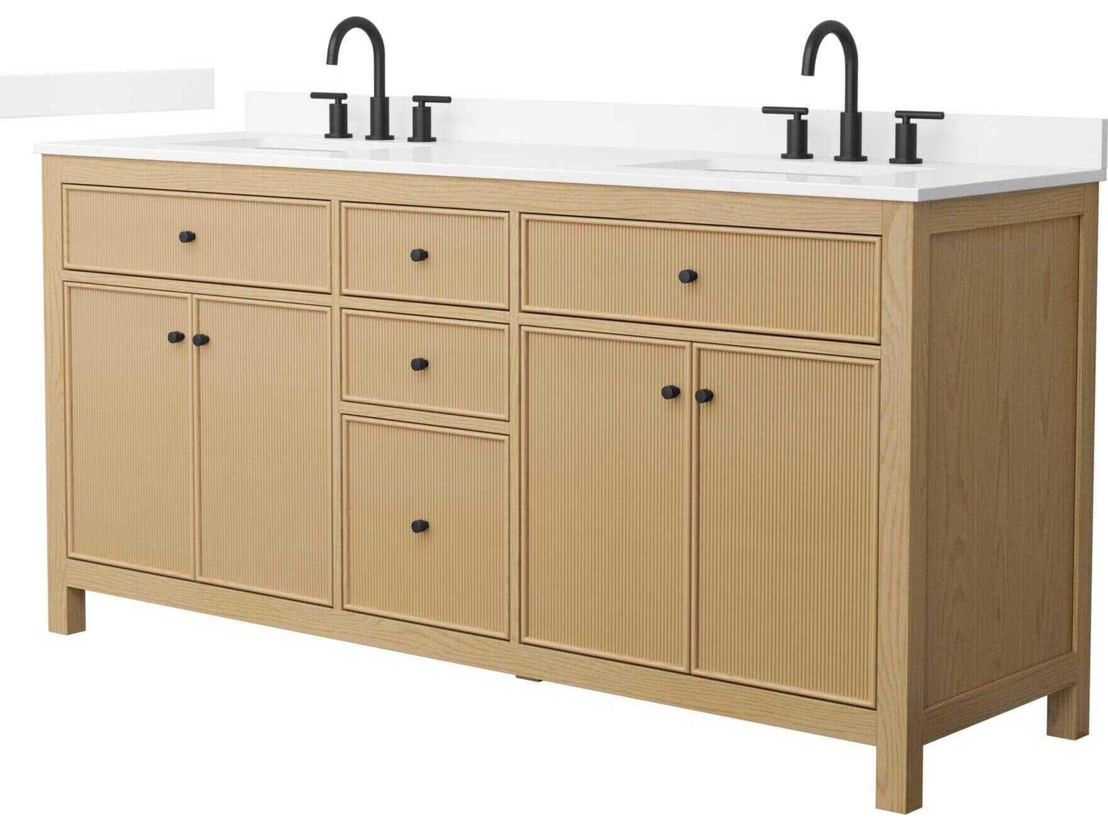 Wyndham Collection Pendry 72" Tanned Oak Vanity