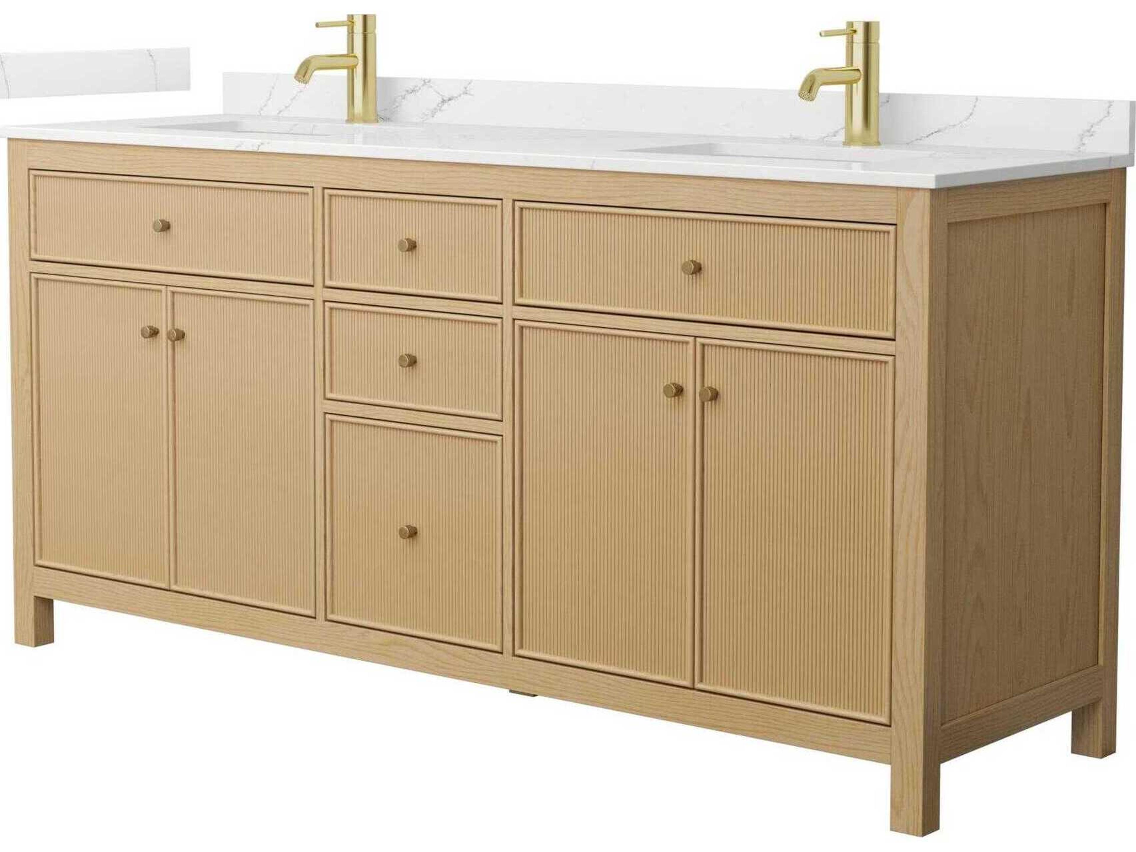 Wyndham Collection Pendry 72" Tanned Oak Vanity