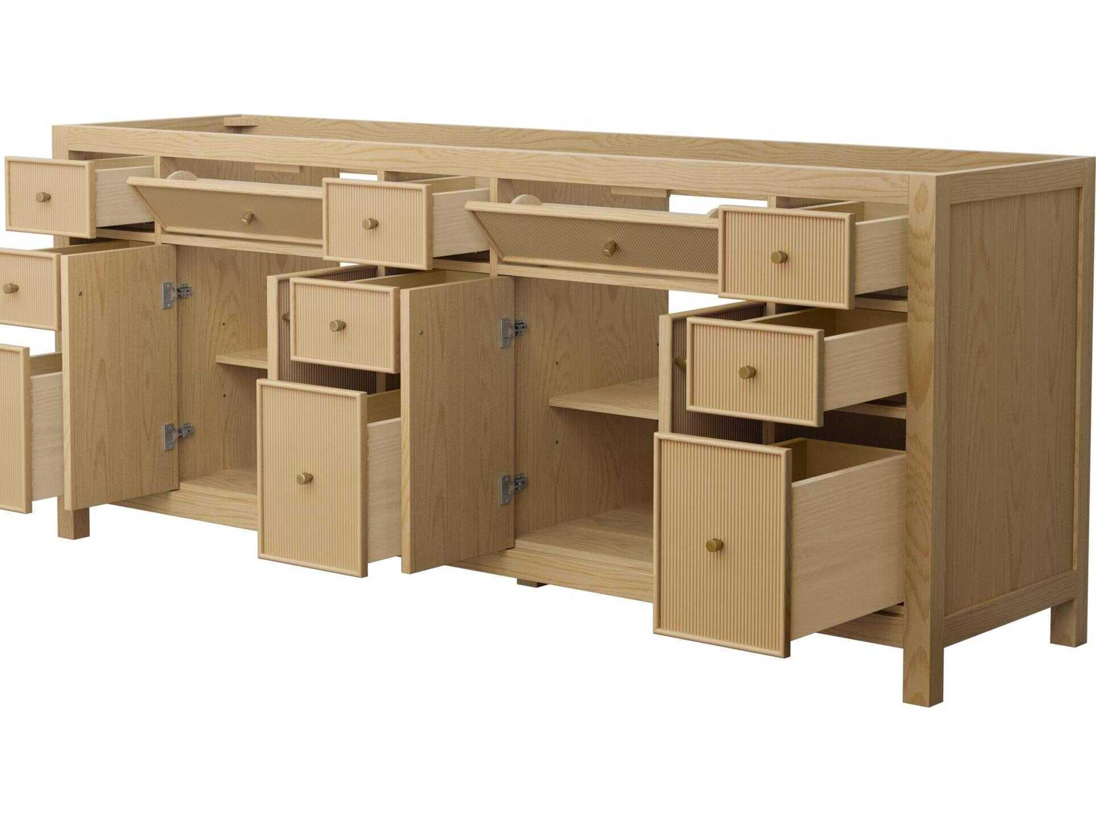 Wyndham Collection Pendry 83" Tanned Oak Vanity