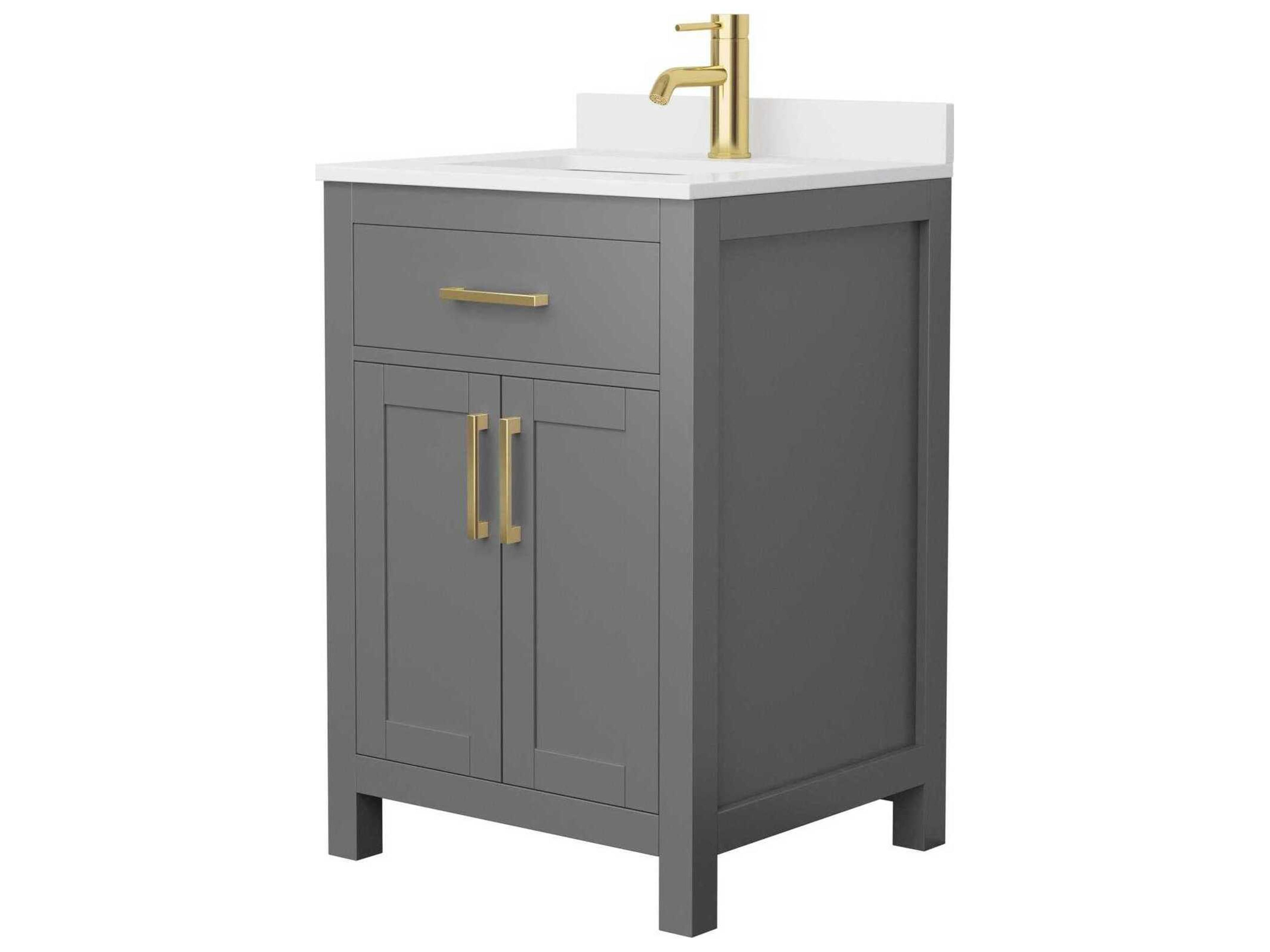 Wyndham Collection Beckett 24" Dark Gray Vanity
