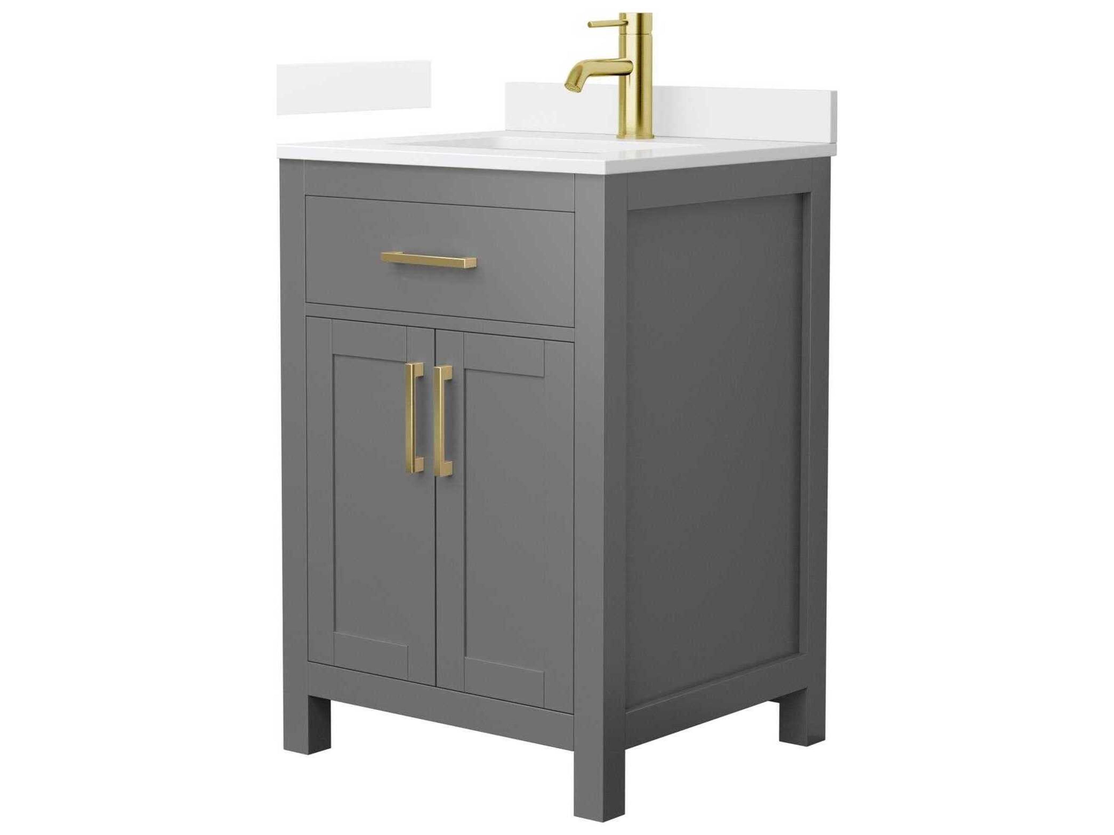 Wyndham Collection Beckett 24" Dark Gray Vanity