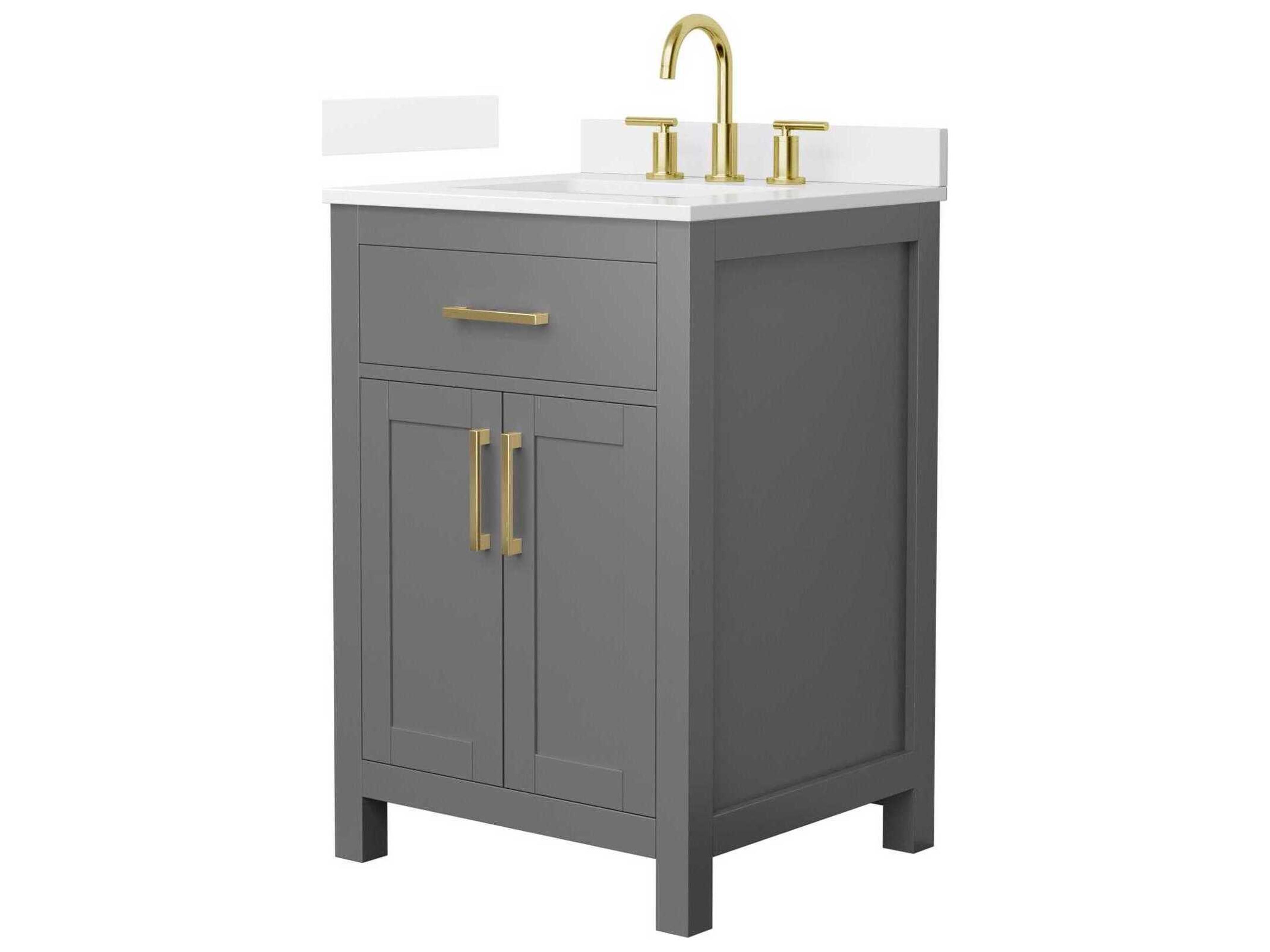 Wyndham Collection Beckett 24" Dark Gray Vanity