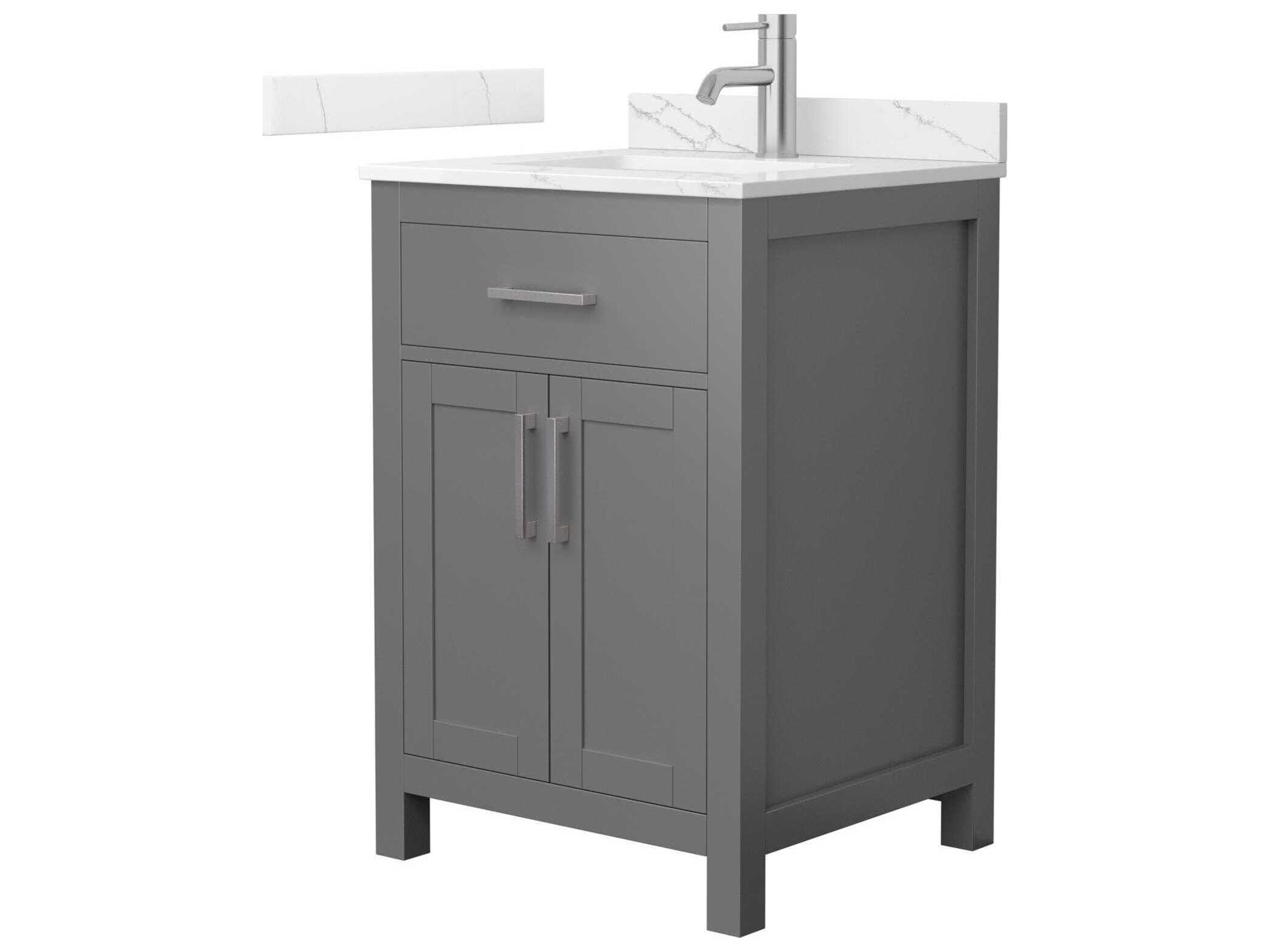 Wyndham Collection Beckett 24" Dark Gray Vanity