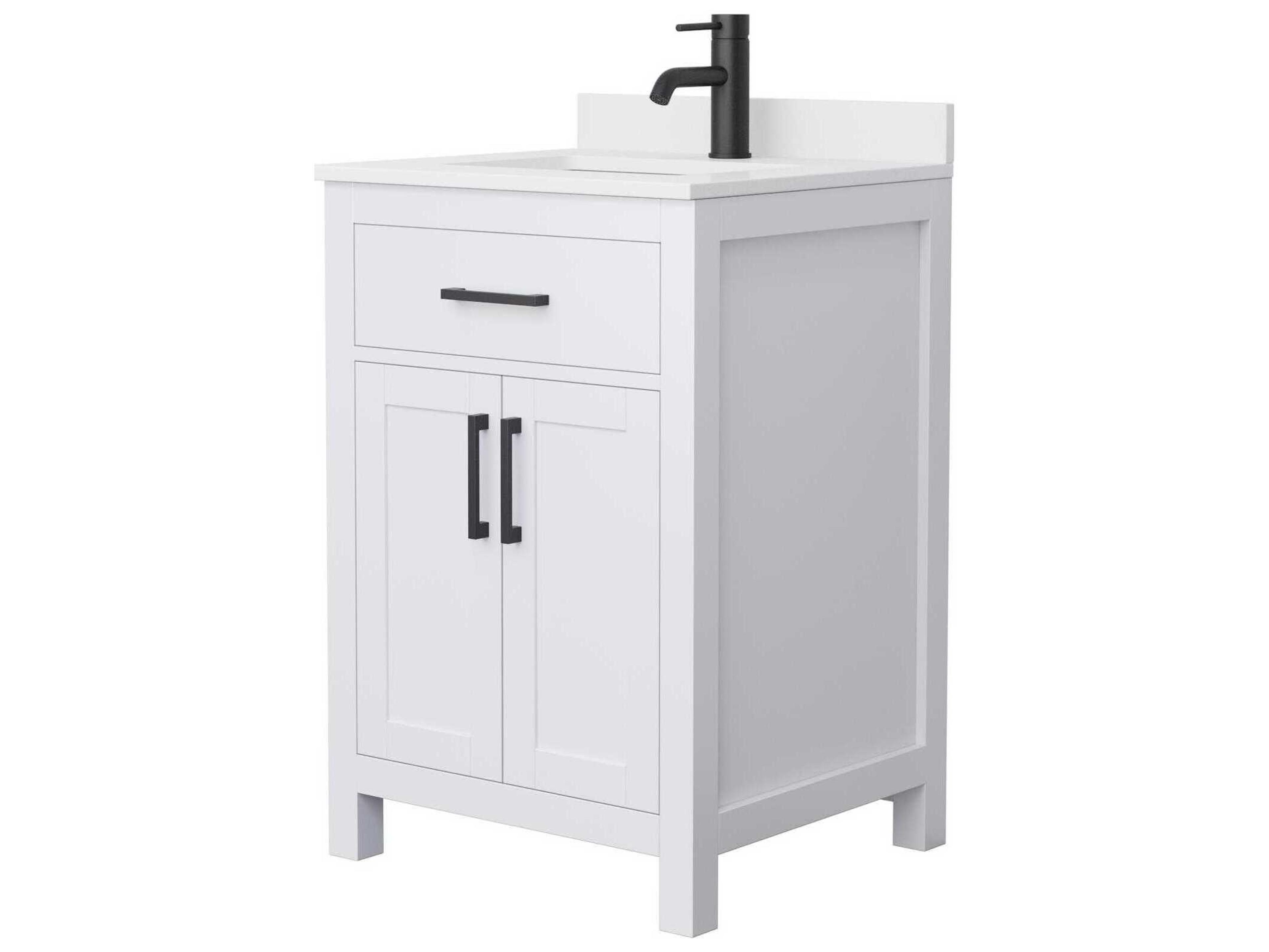 Wyndham Collection Beckett 24" White Vanity