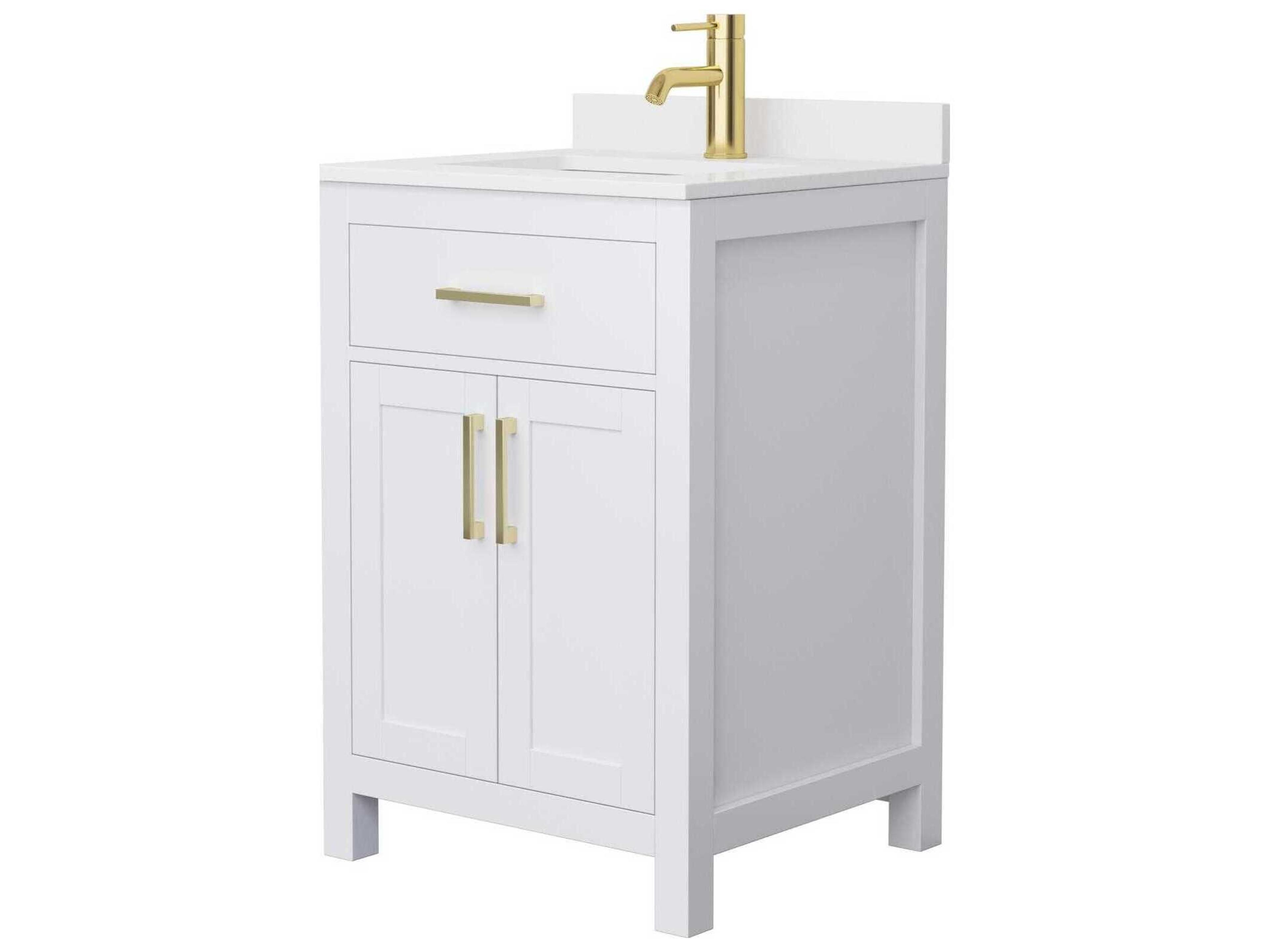 Wyndham Collection Beckett 24" White Vanity