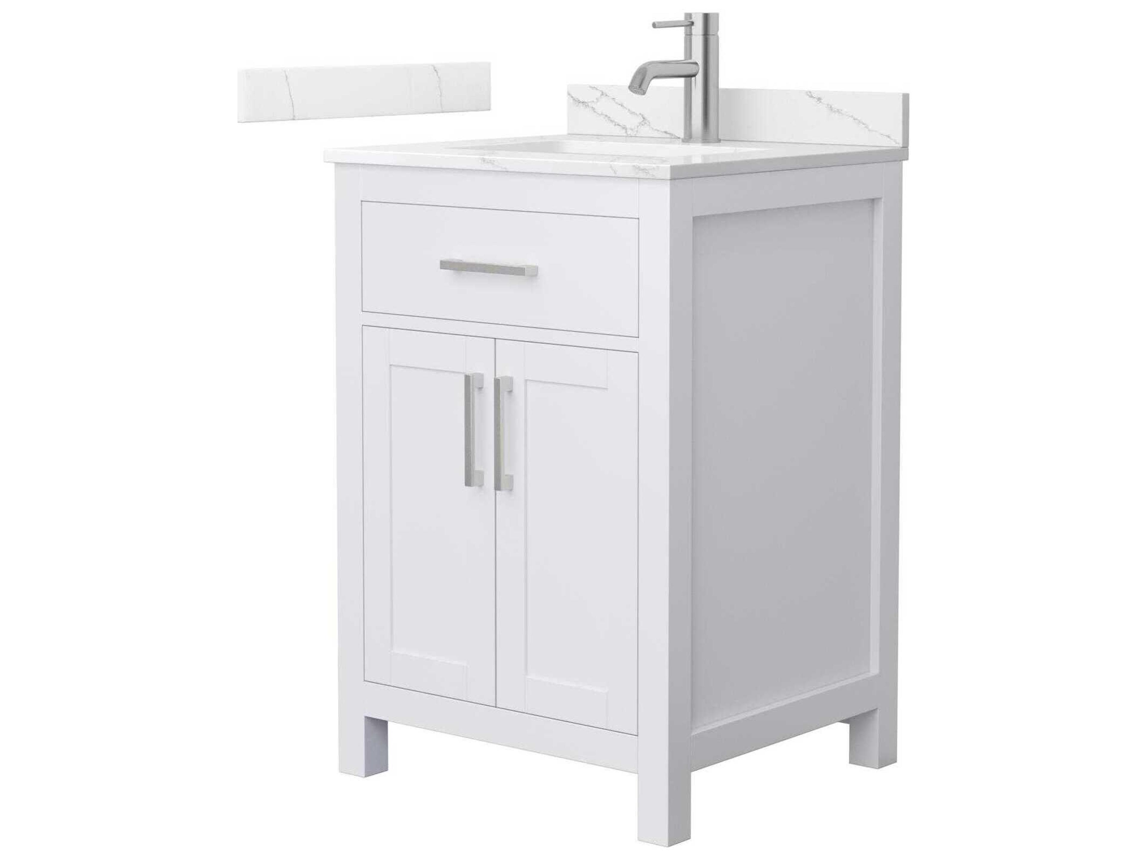 Wyndham Collection Beckett 24" White Vanity