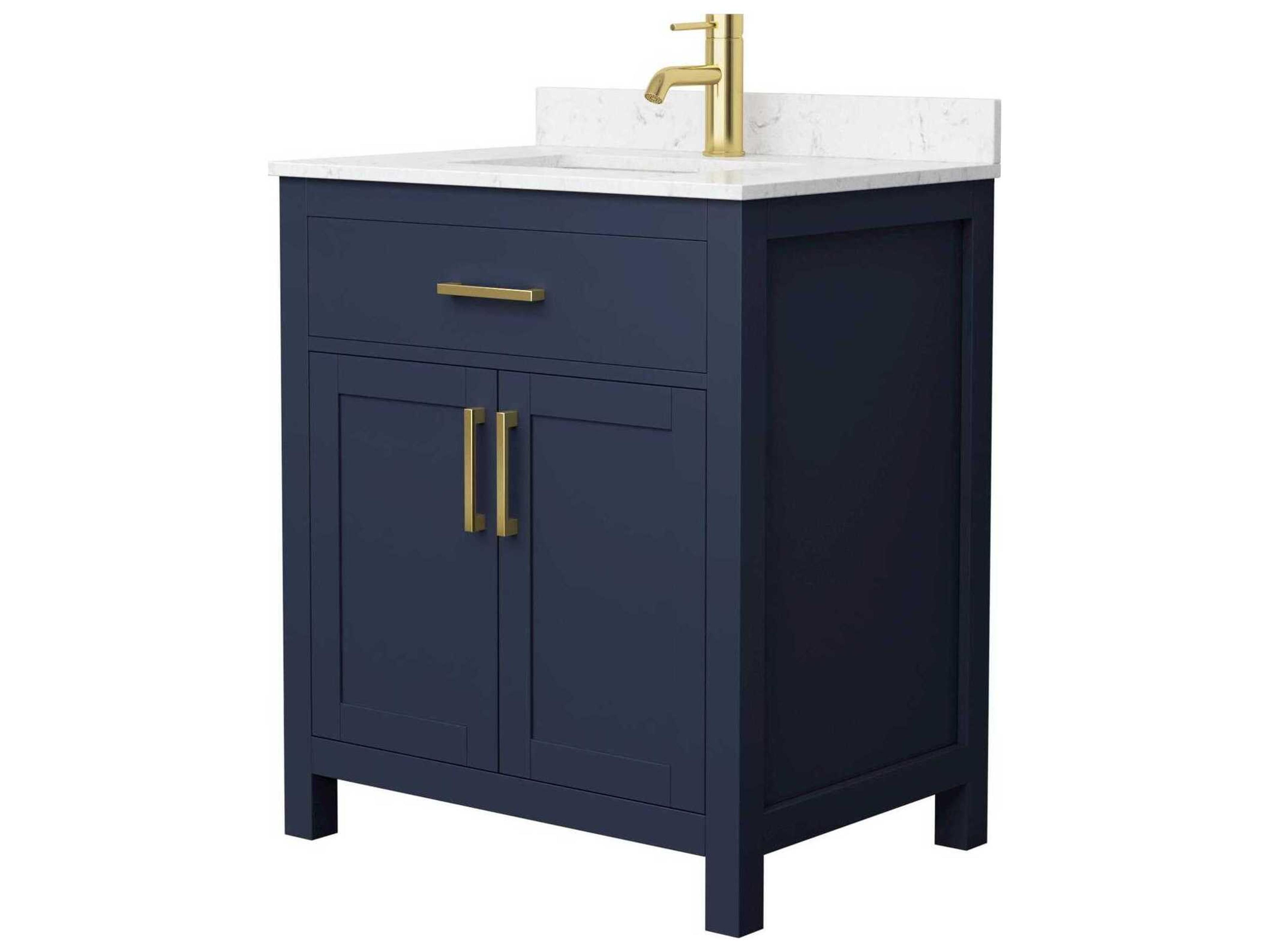 Wyndham Collection Beckett 30" Dark Blue Vanity