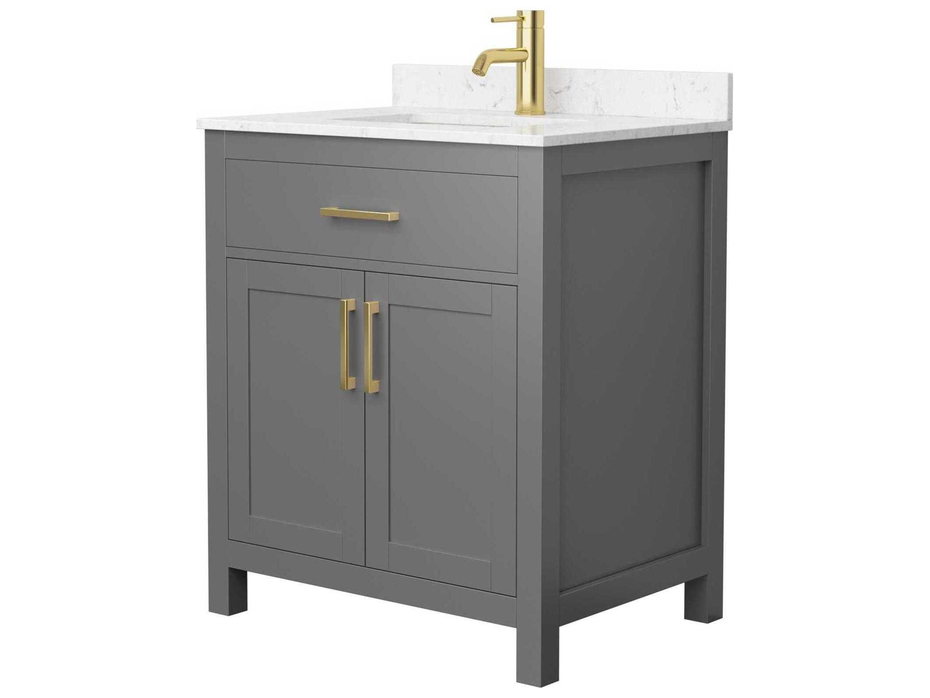 Wyndham Collection Beckett 30" Dark Gray Vanity