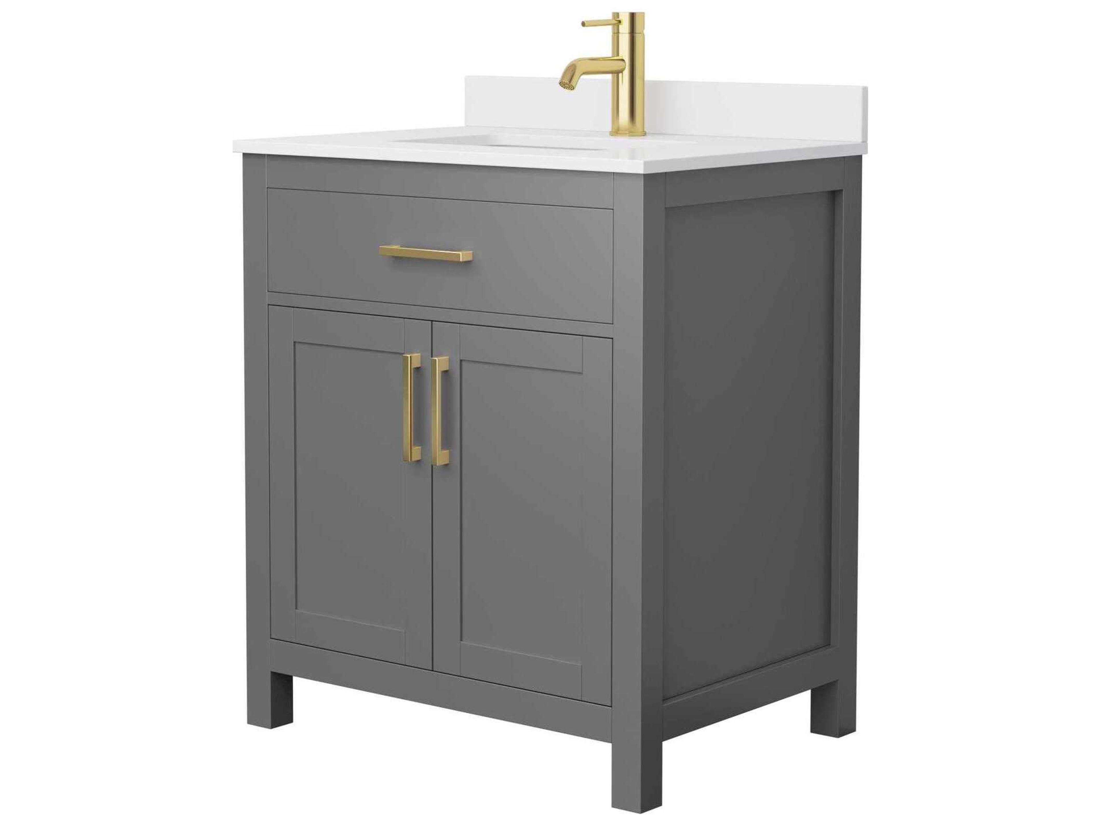 Wyndham Collection Beckett 30" Dark Gray Vanity