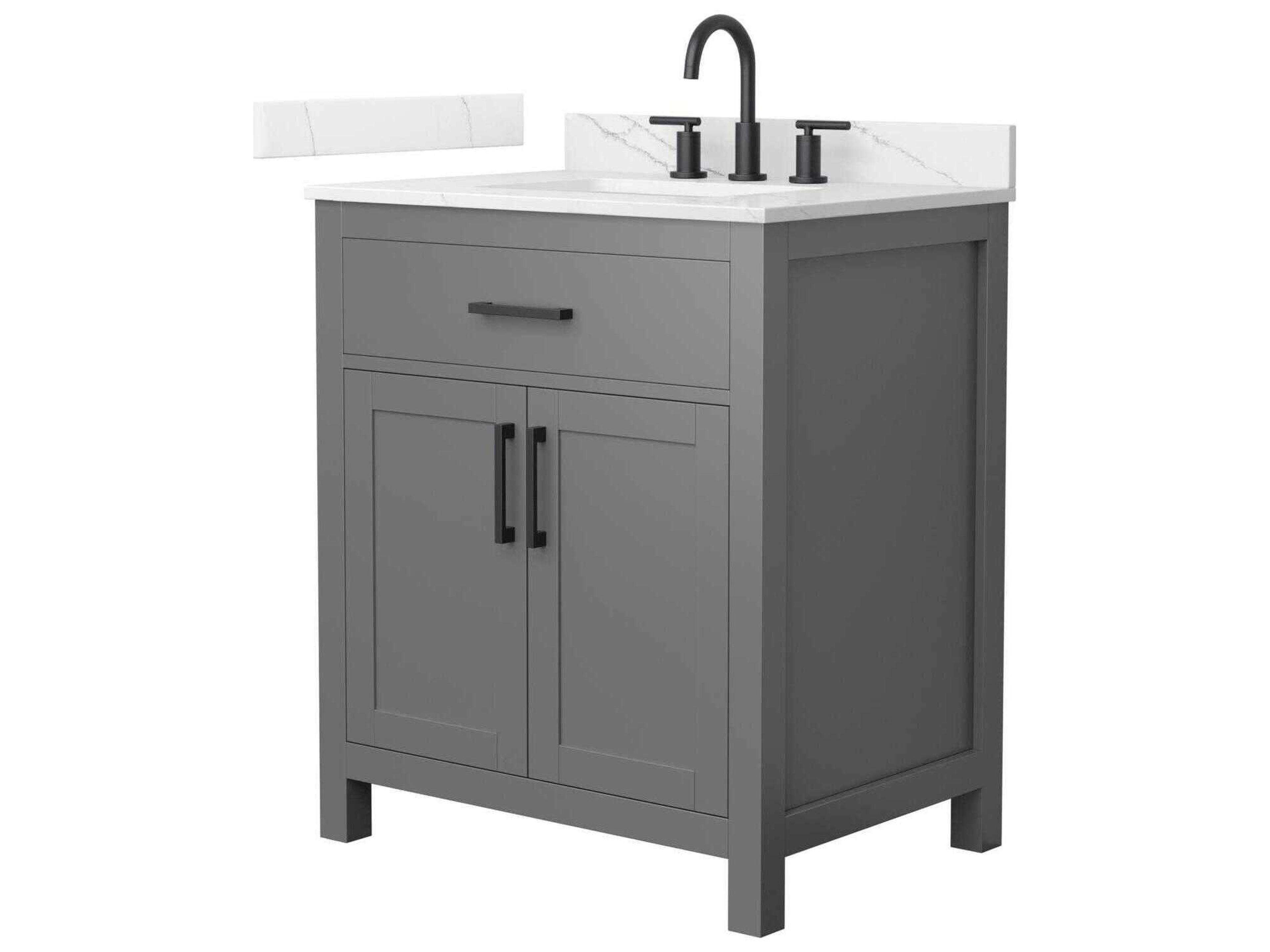 Wyndham Collection Beckett 30" Dark Gray Vanity
