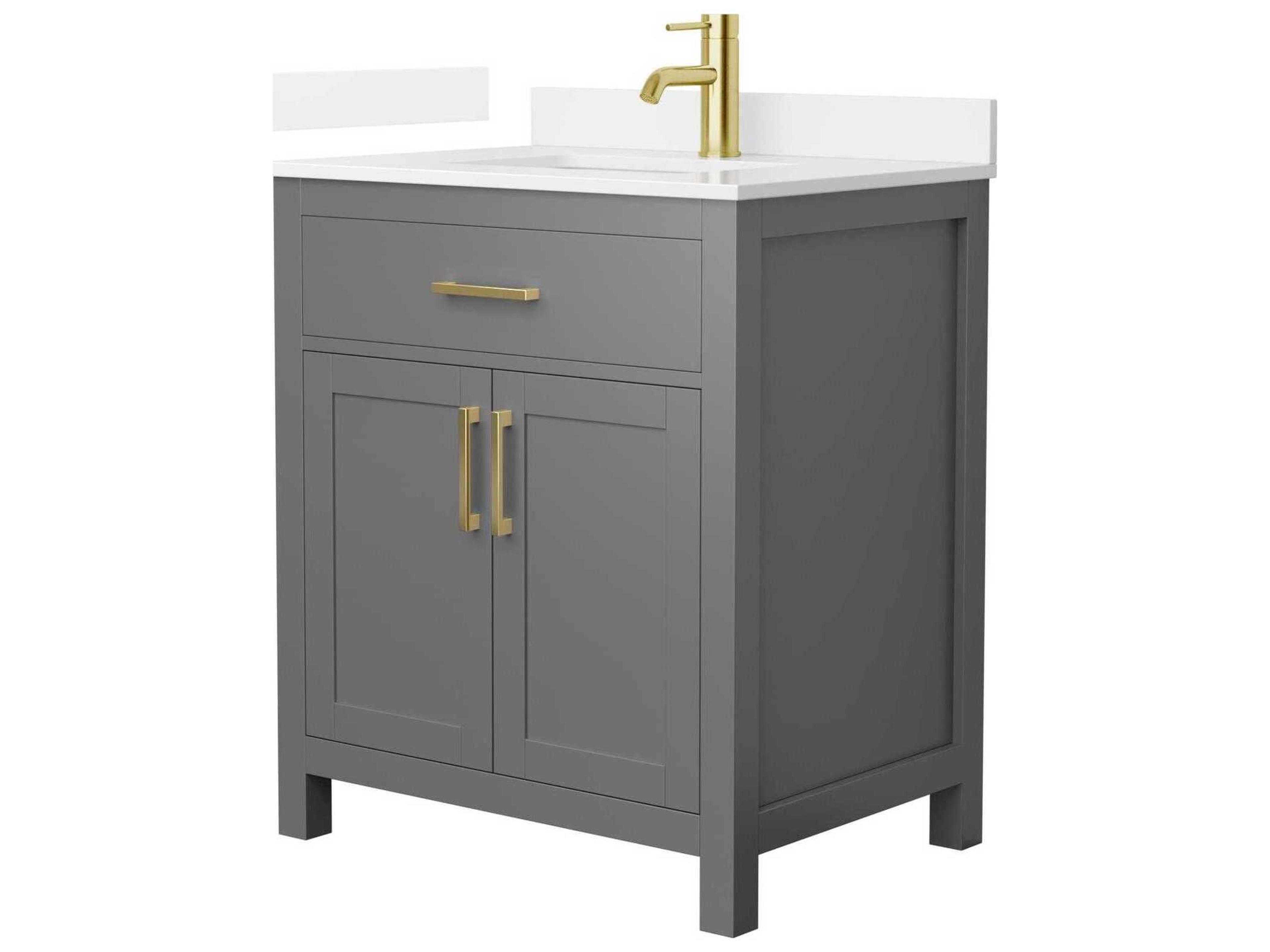 Wyndham Collection Beckett 30" Dark Gray Vanity