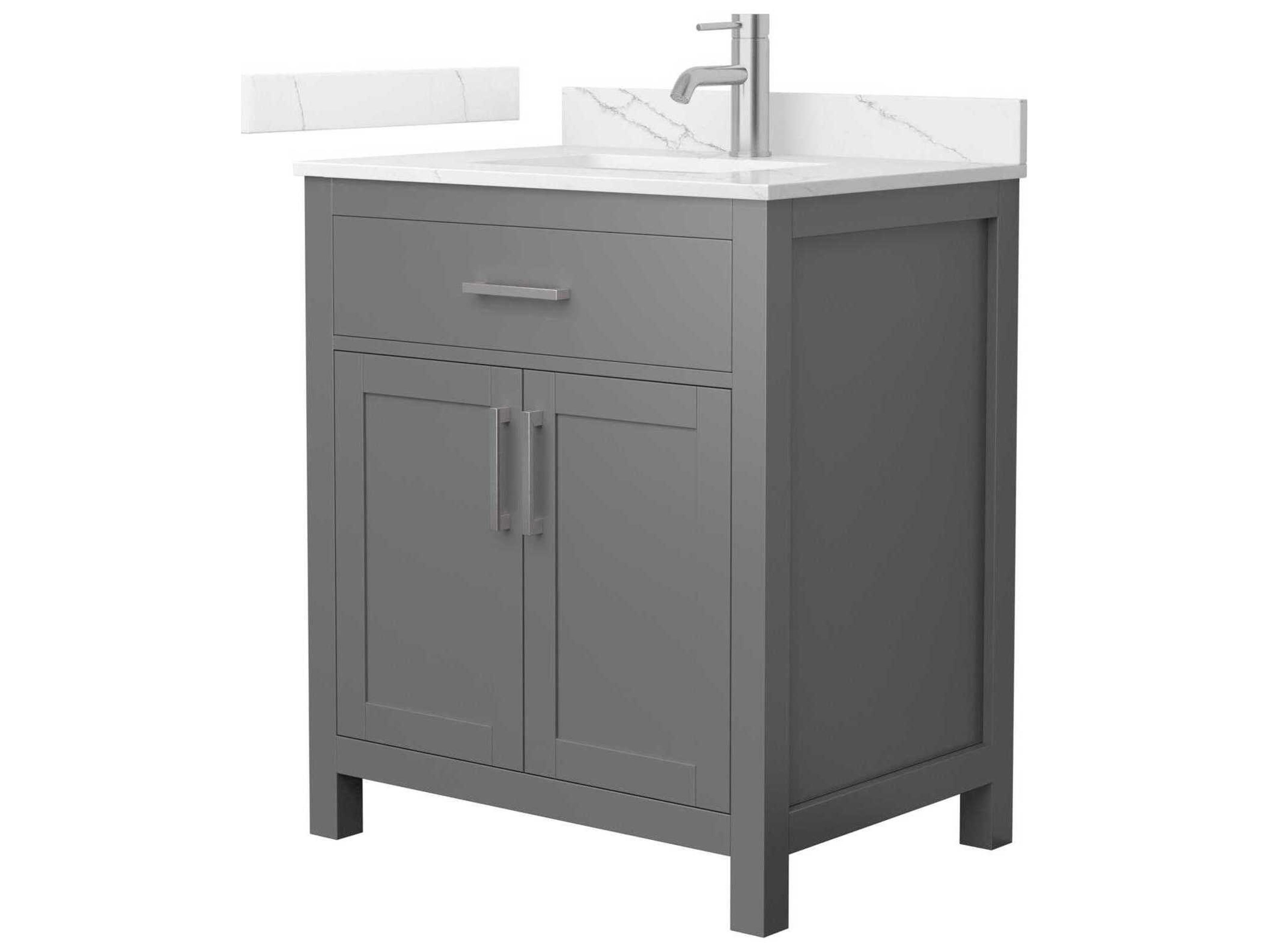 Wyndham Collection Beckett 30" Dark Gray Vanity