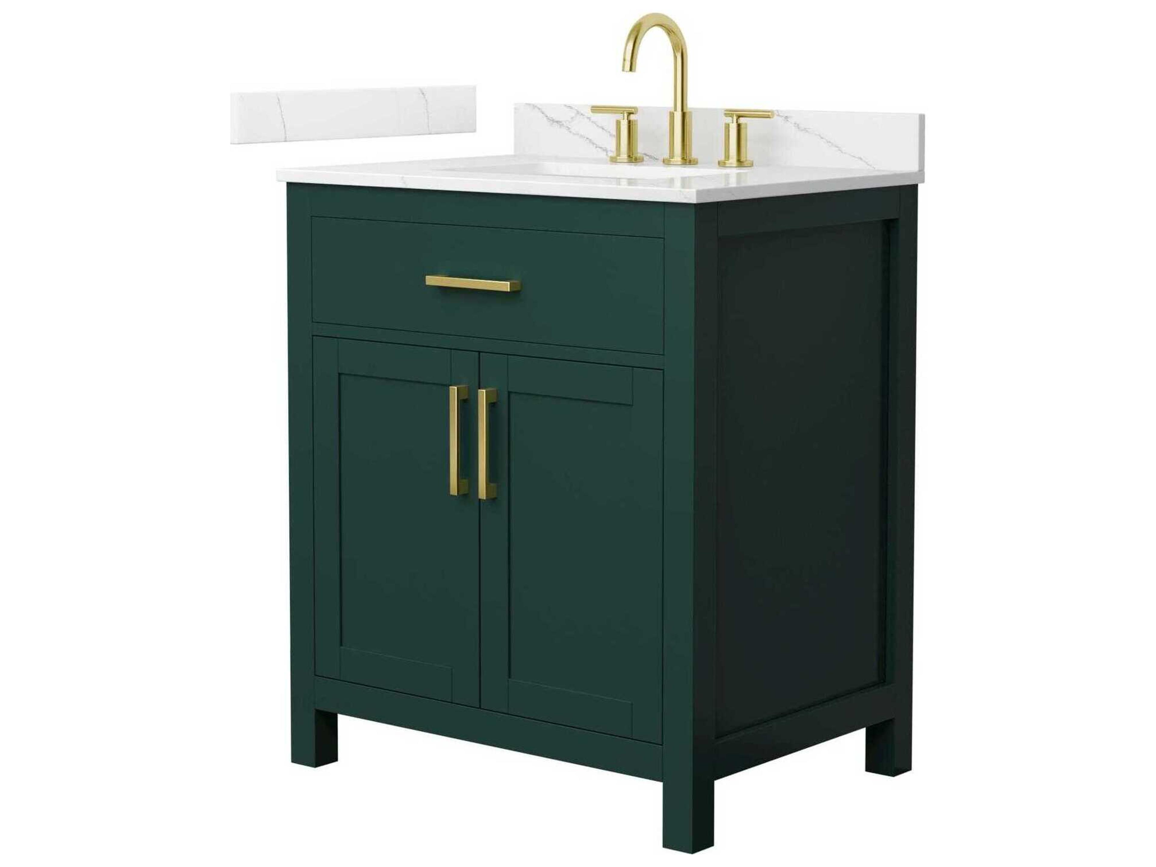 Wyndham Collection Beckett 30" Green Vanity