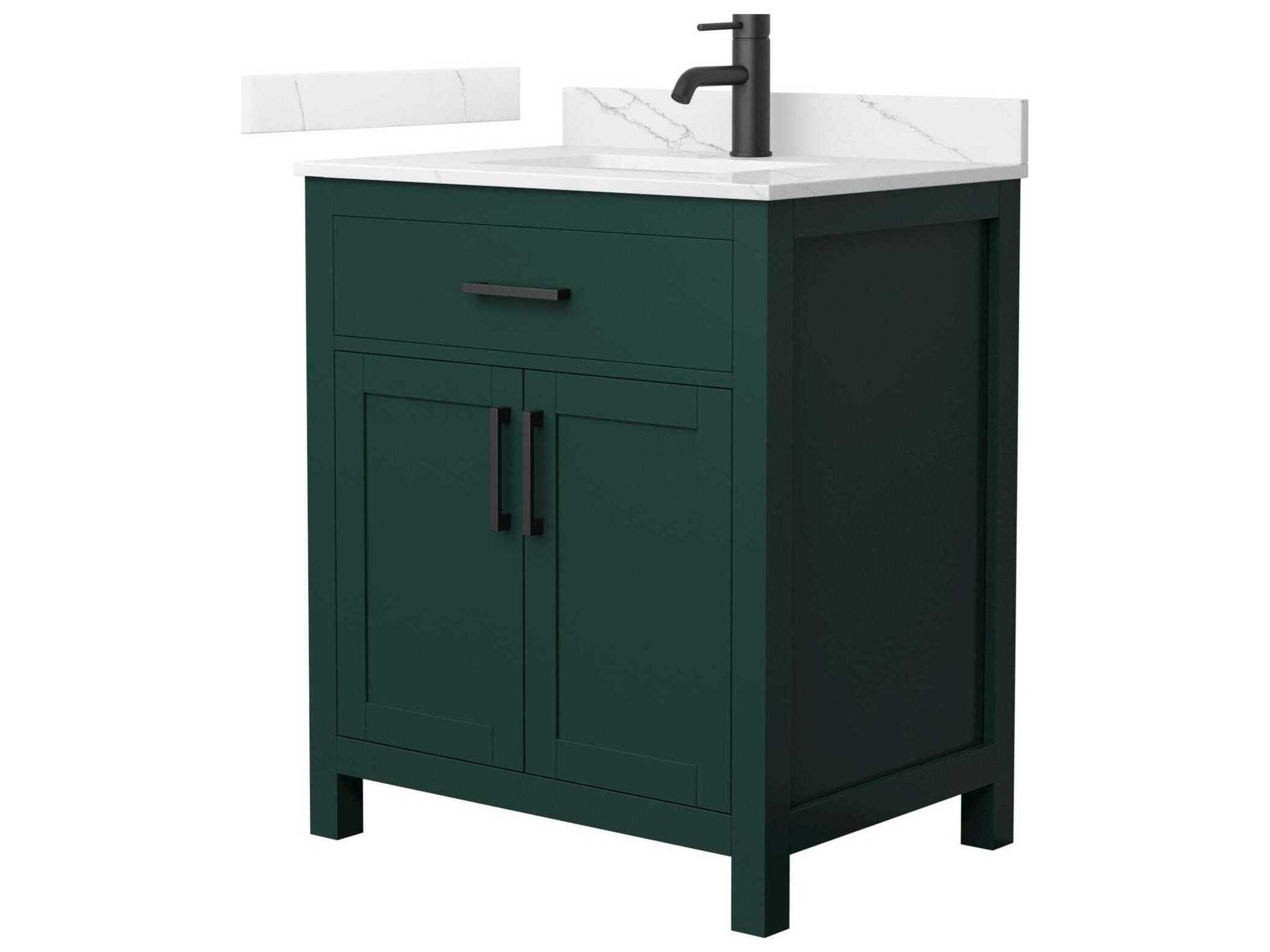 Wyndham Collection Beckett 30" Green Vanity