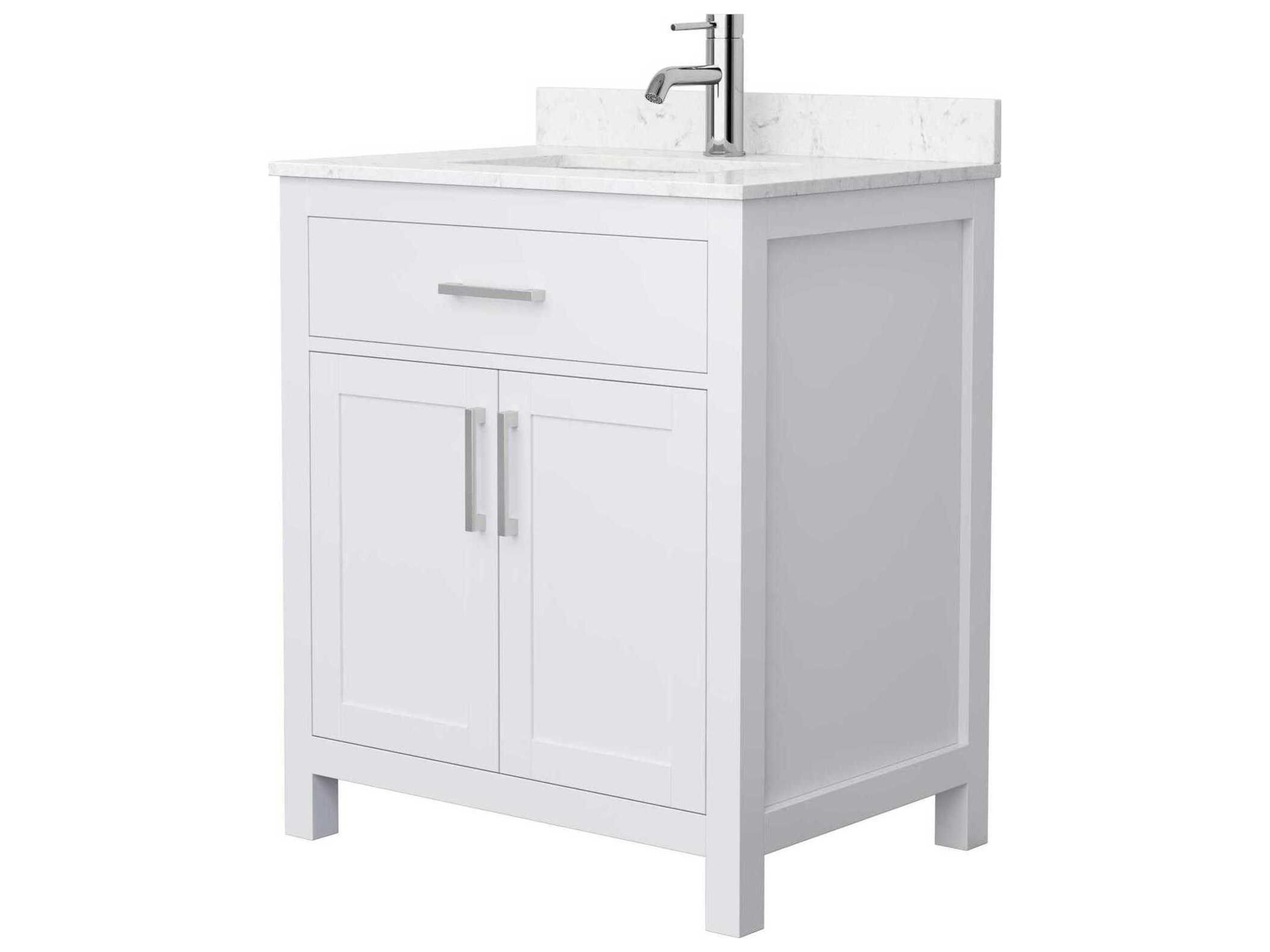 Wyndham Collection Beckett 30" White Vanity