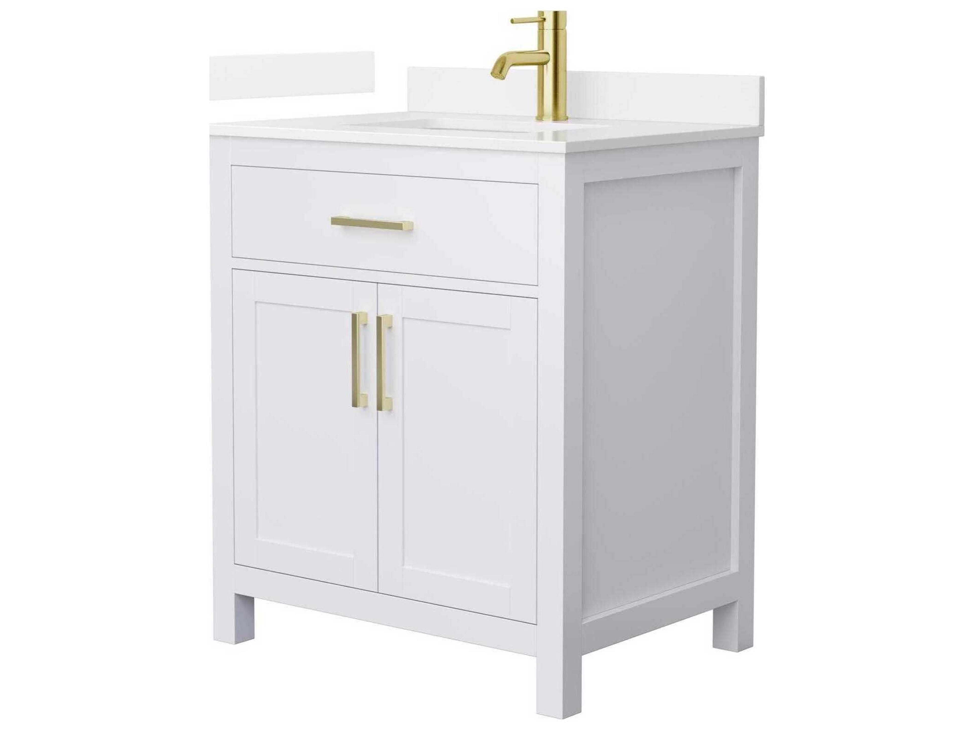 Wyndham Collection Beckett 30" White Vanity