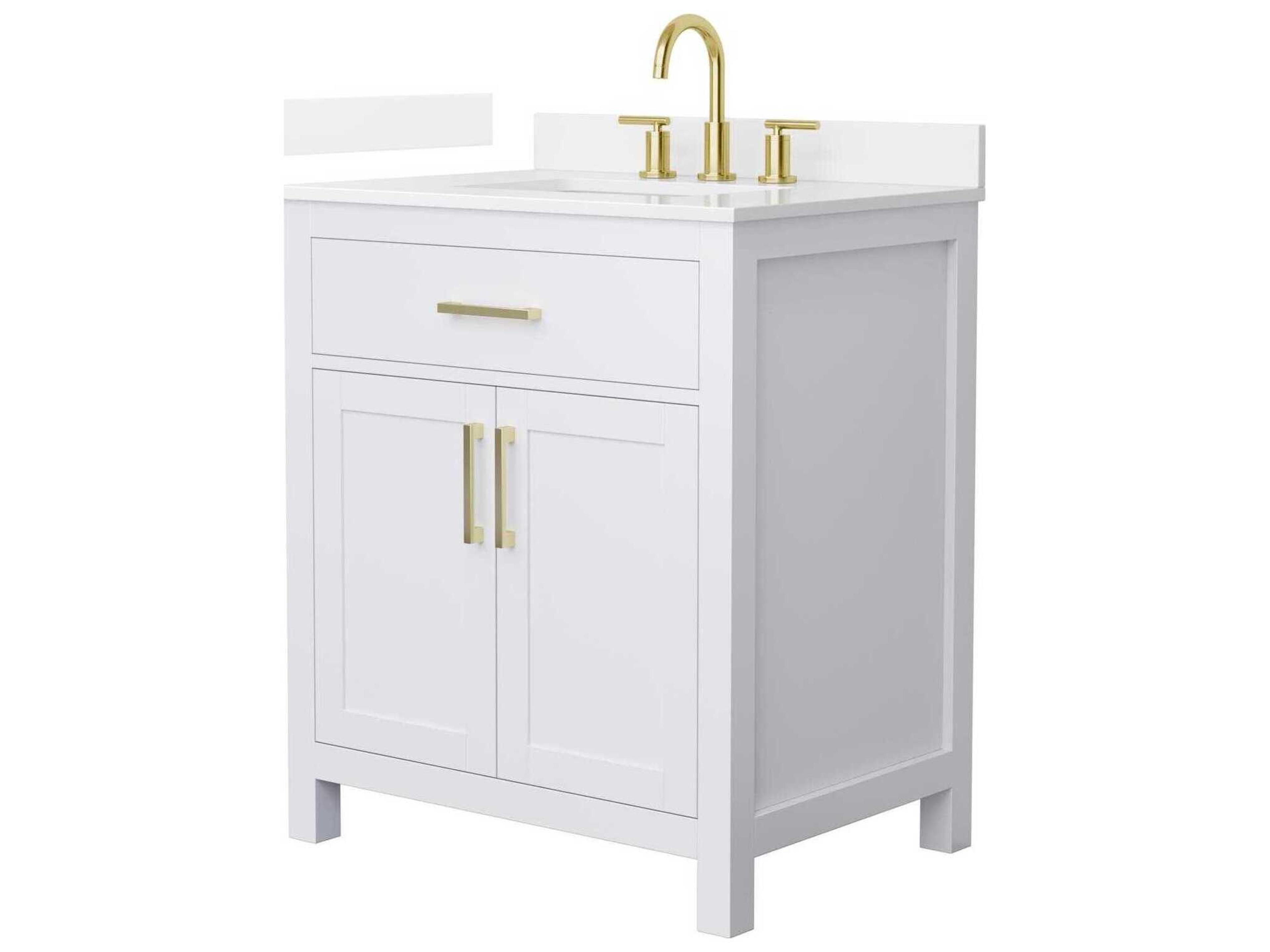 Wyndham Collection Beckett 30" White Vanity