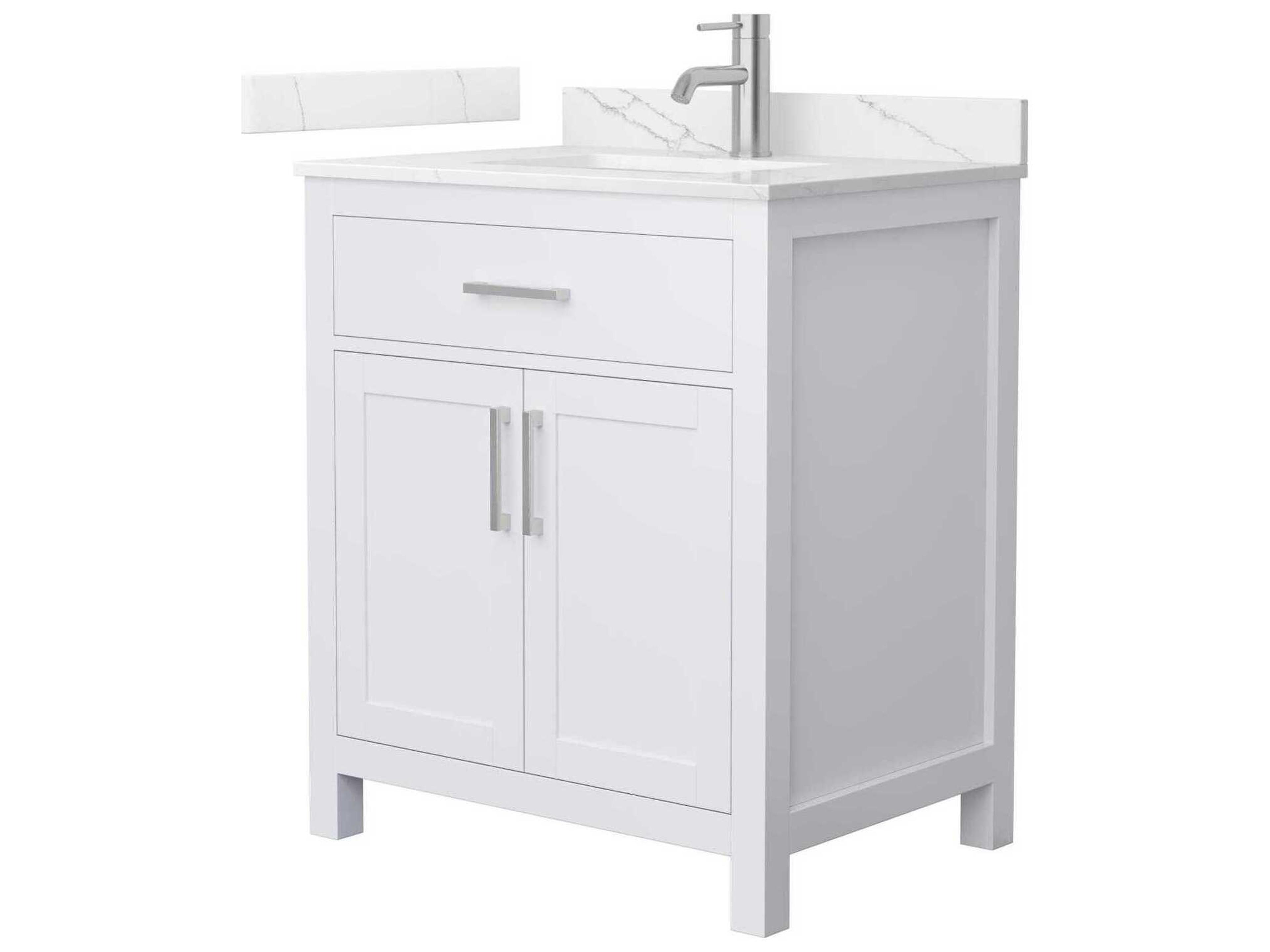 Wyndham Collection Beckett 30" White Vanity