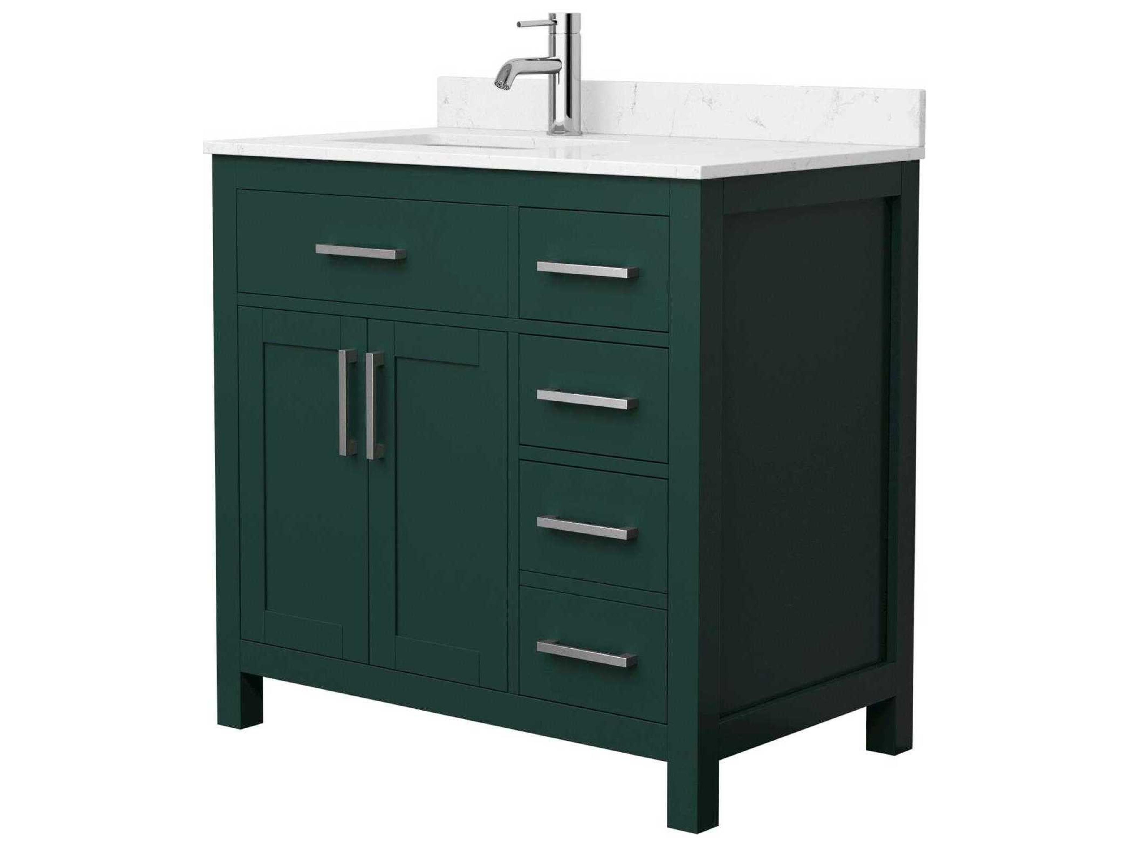 Wyndham Collection Beckett 36" Green Vanity