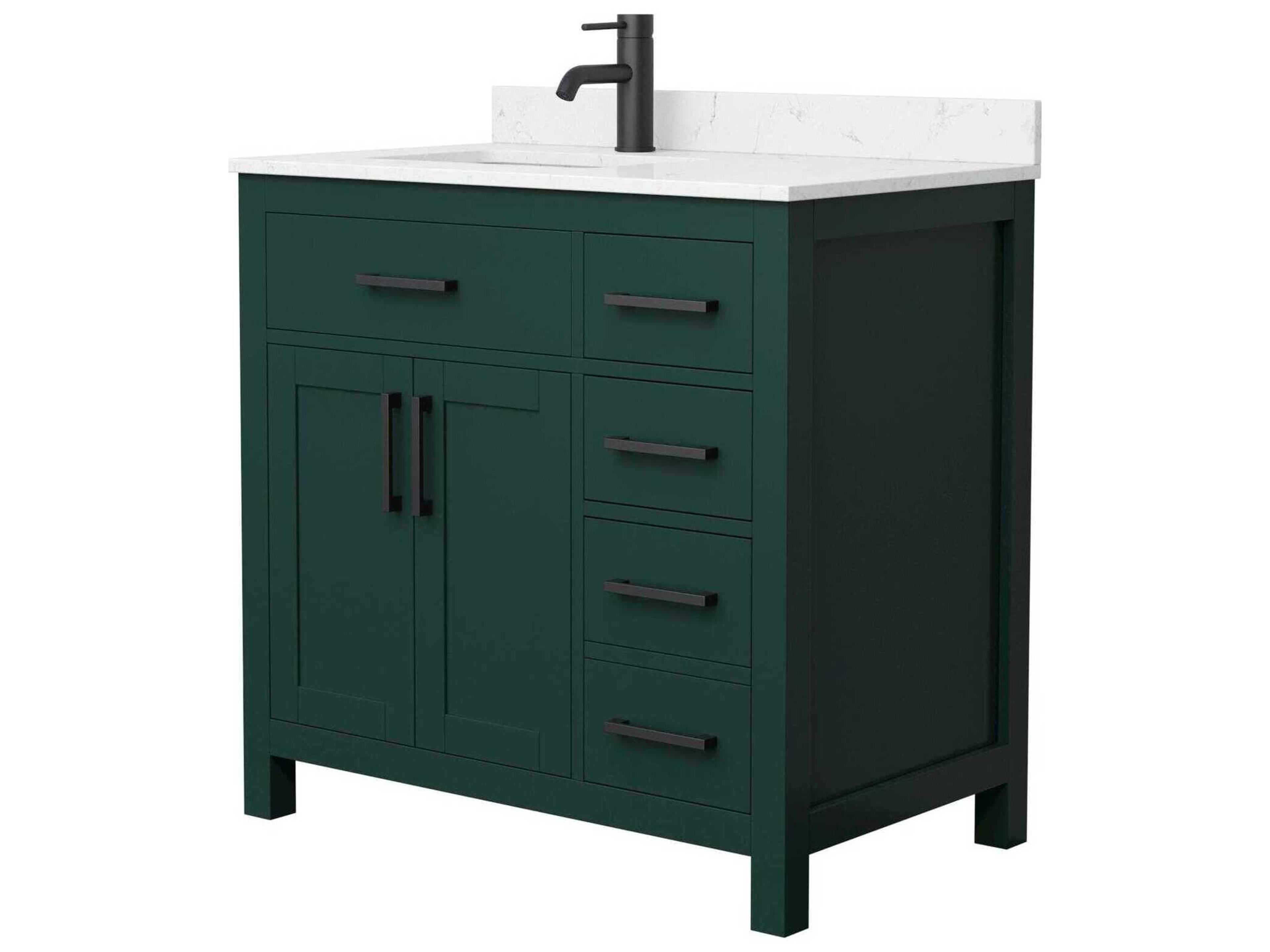 Wyndham Collection Beckett 36" Green Vanity