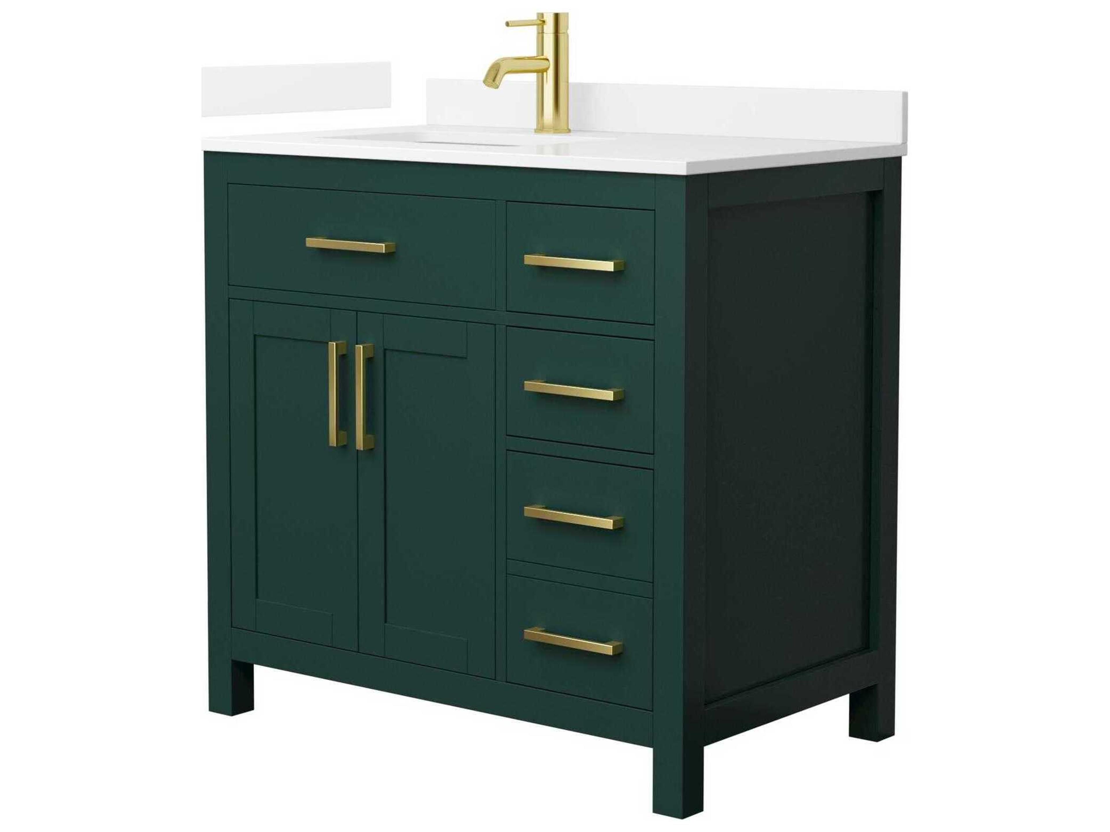 Wyndham Collection Beckett 36" Green Vanity