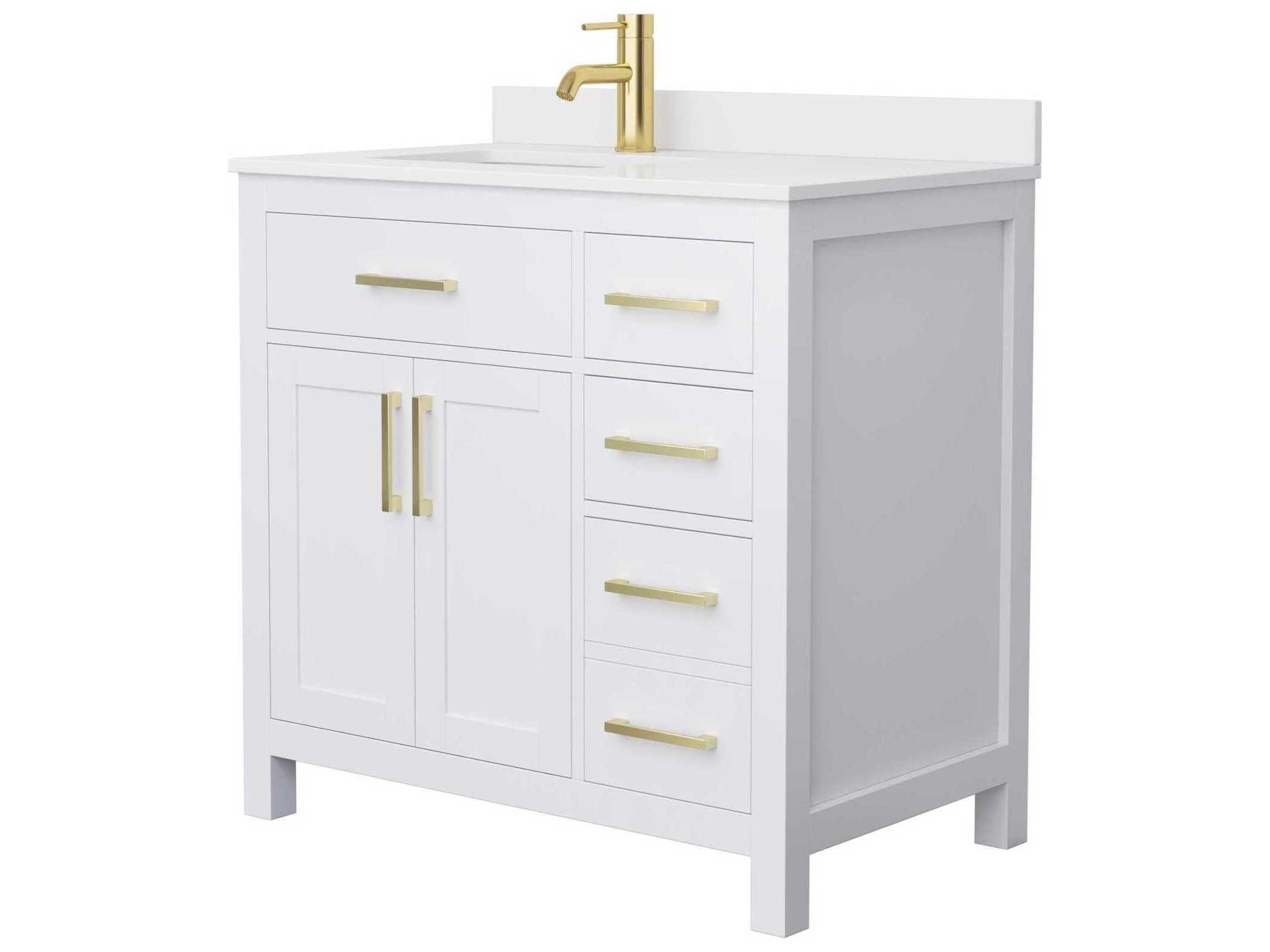 Wyndham Collection Beckett 36" White Vanity