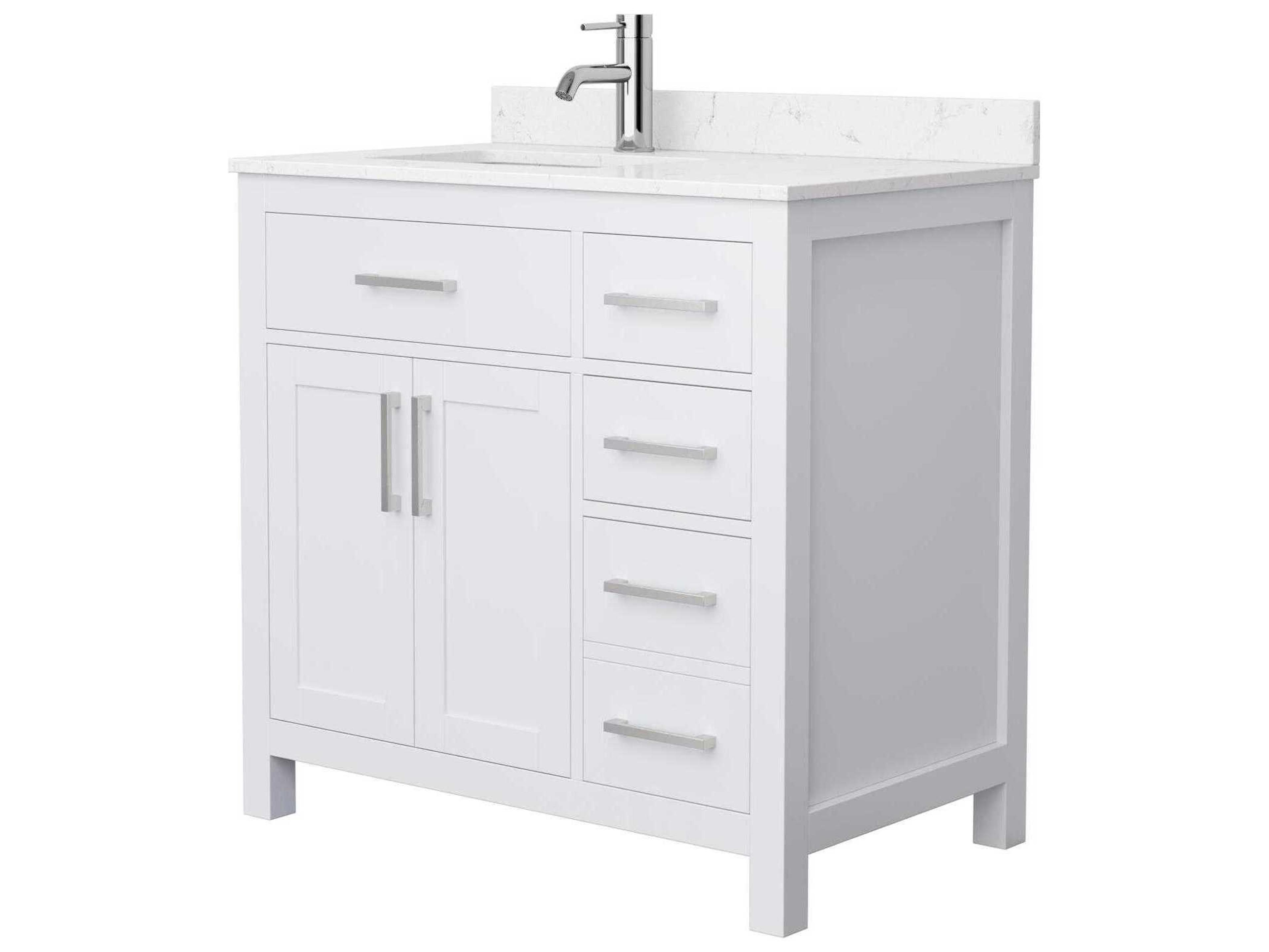 Wyndham Collection Beckett 36" White Vanity