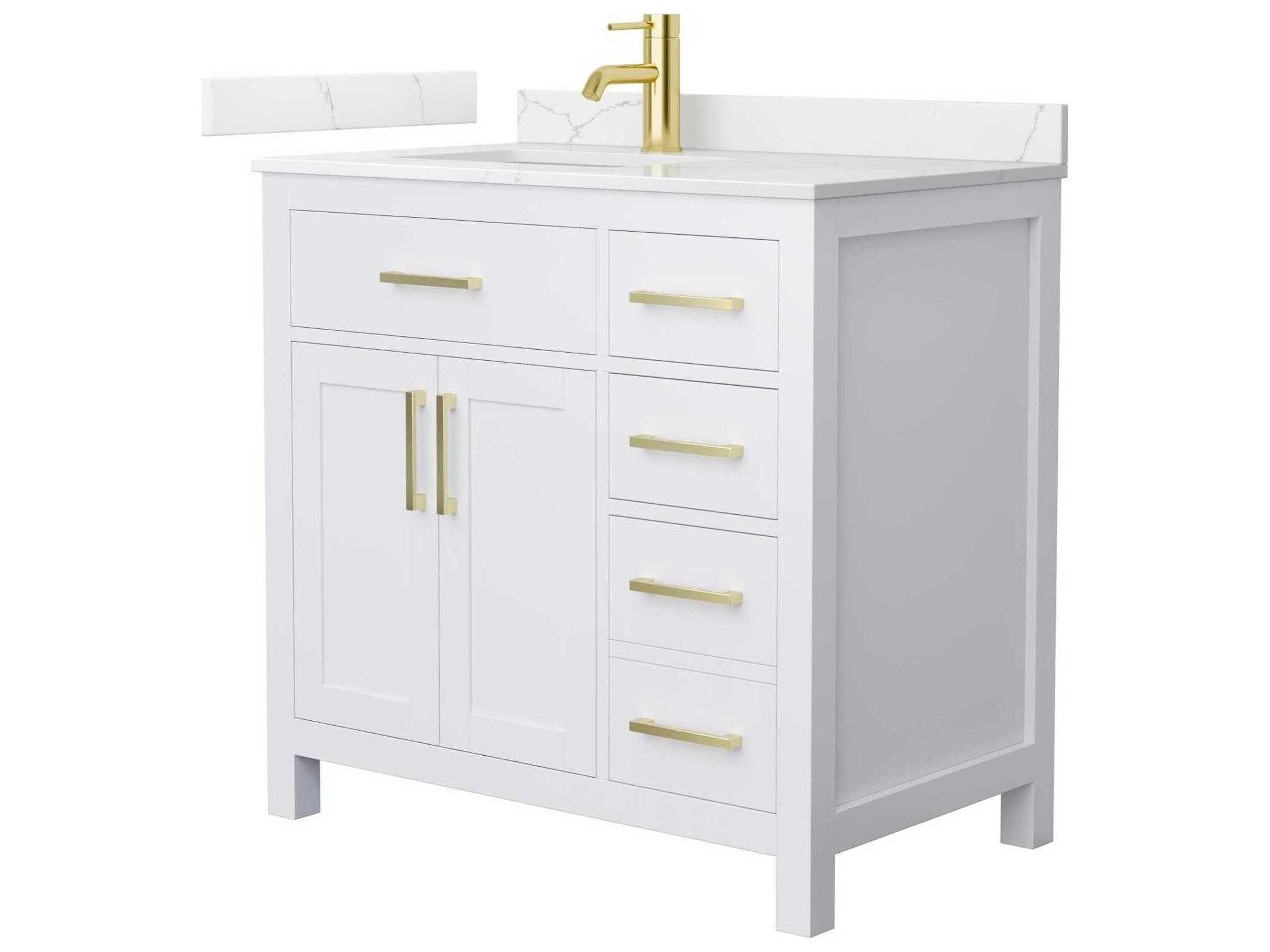 Wyndham Collection Beckett 36" White Vanity