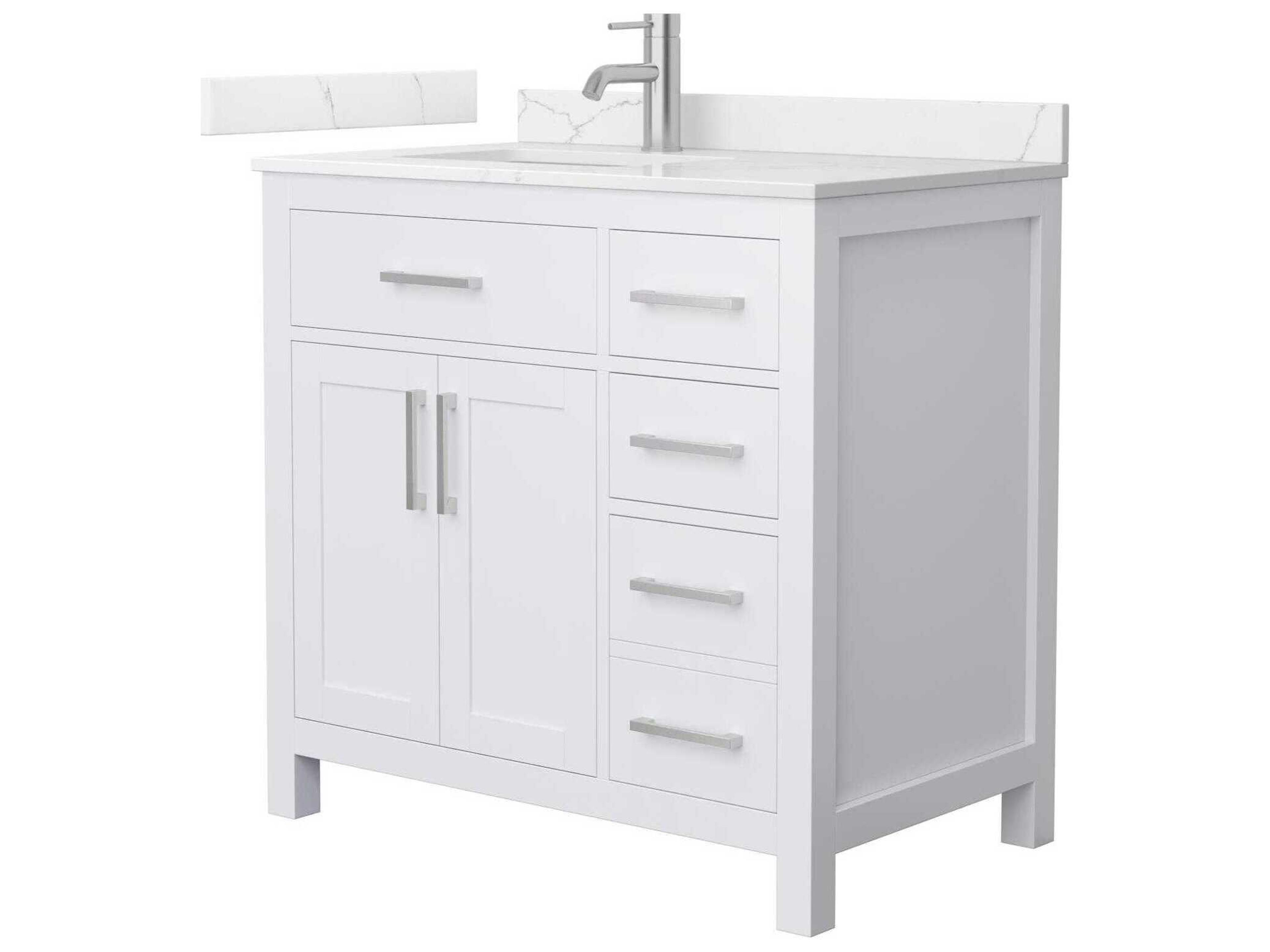 Wyndham Collection Beckett 36" White Vanity