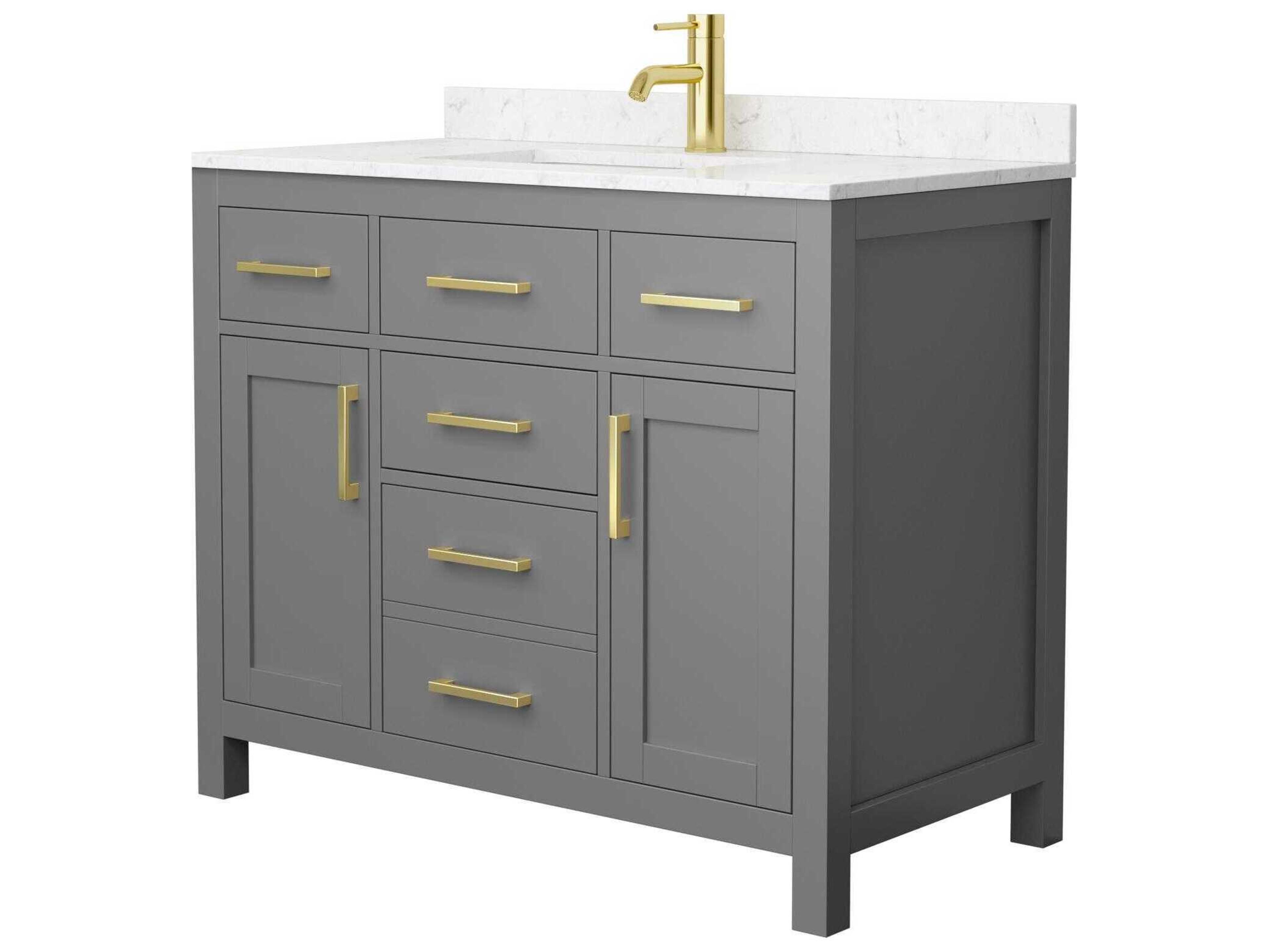 Wyndham Collection Beckett 42" Dark Gray Vanity