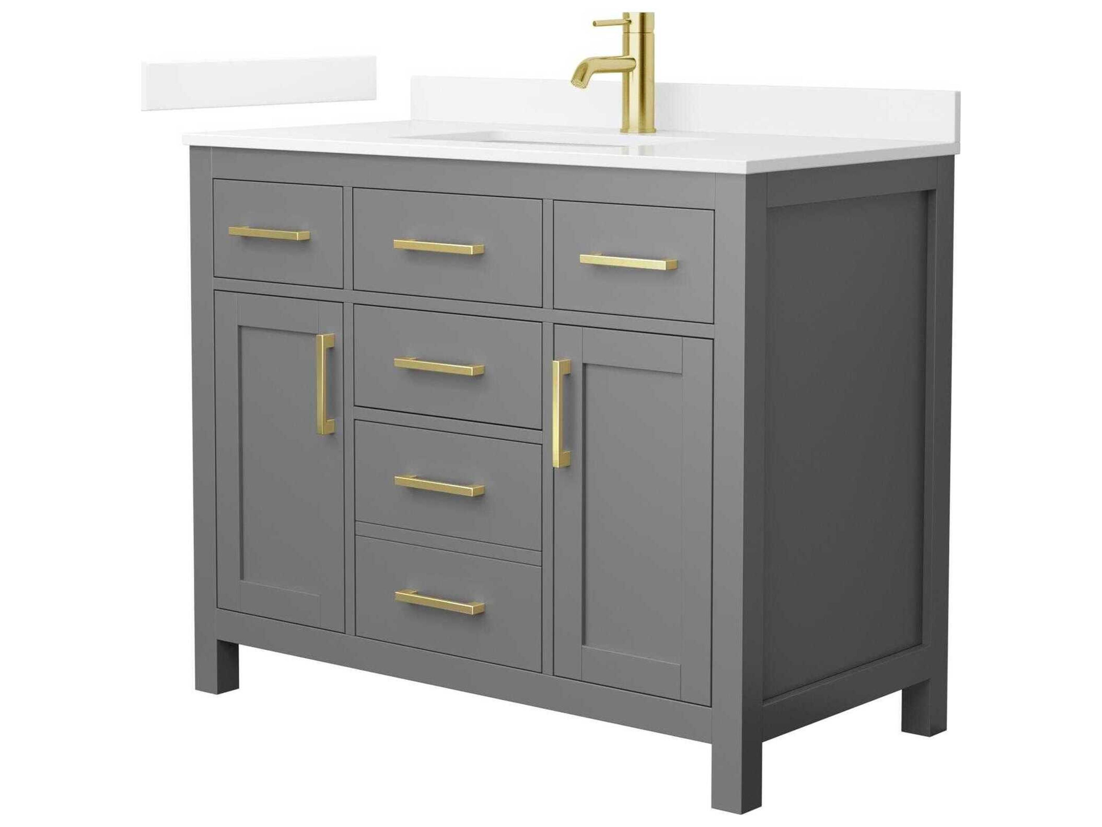 Wyndham Collection Beckett 42" Dark Gray Vanity