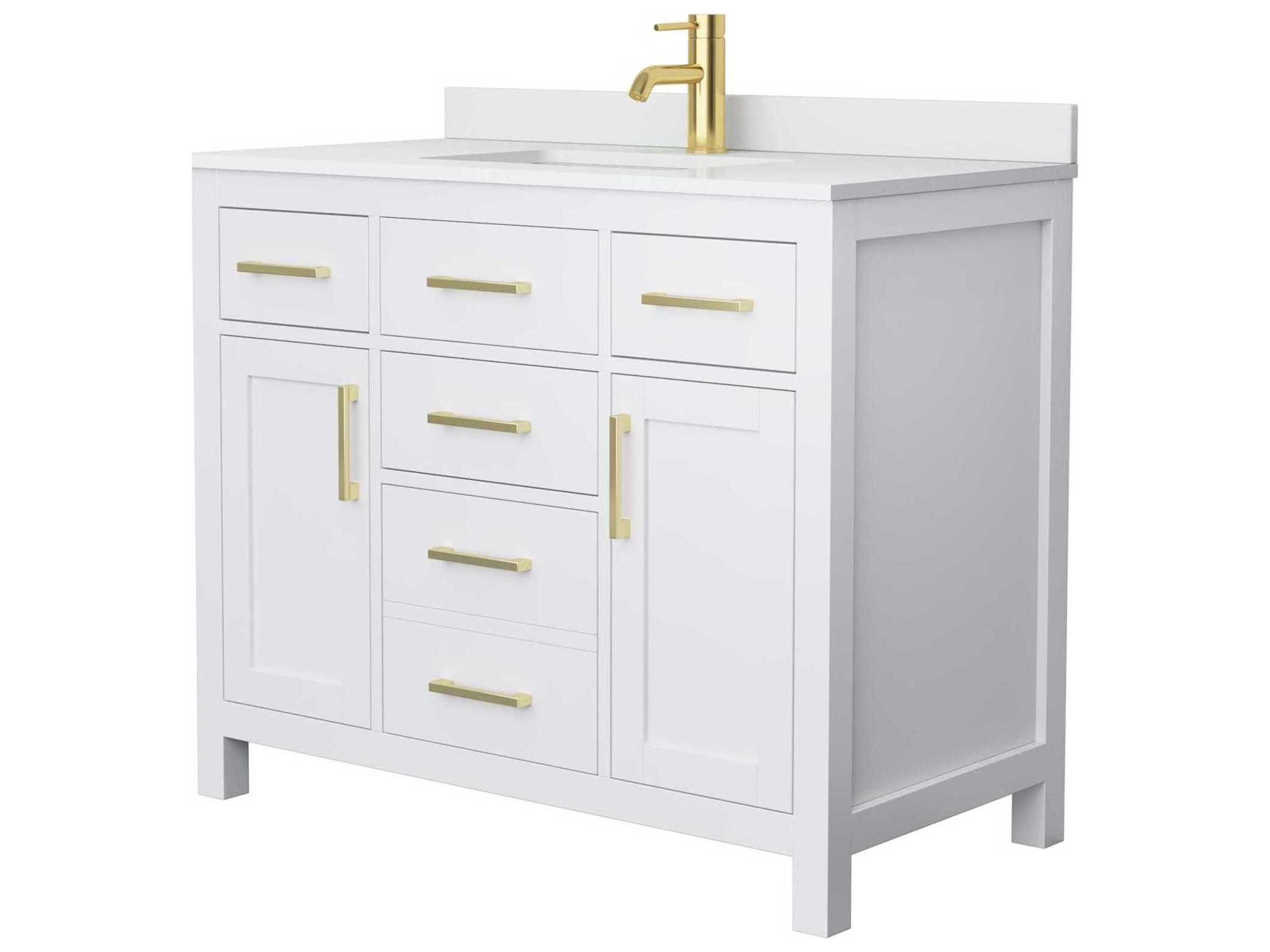 Wyndham Collection Beckett 42" White Vanity