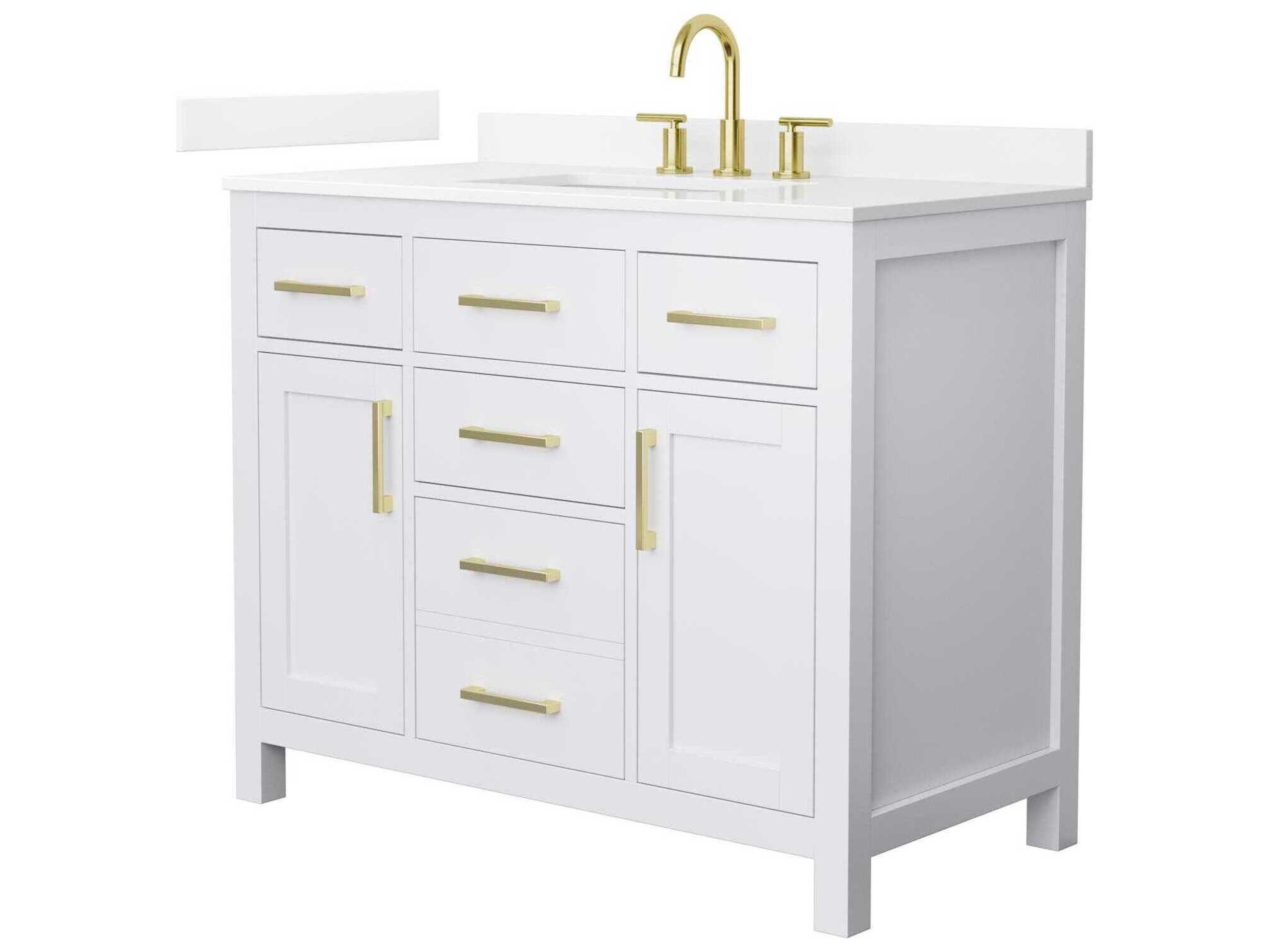 Wyndham Collection Beckett 42" White Vanity