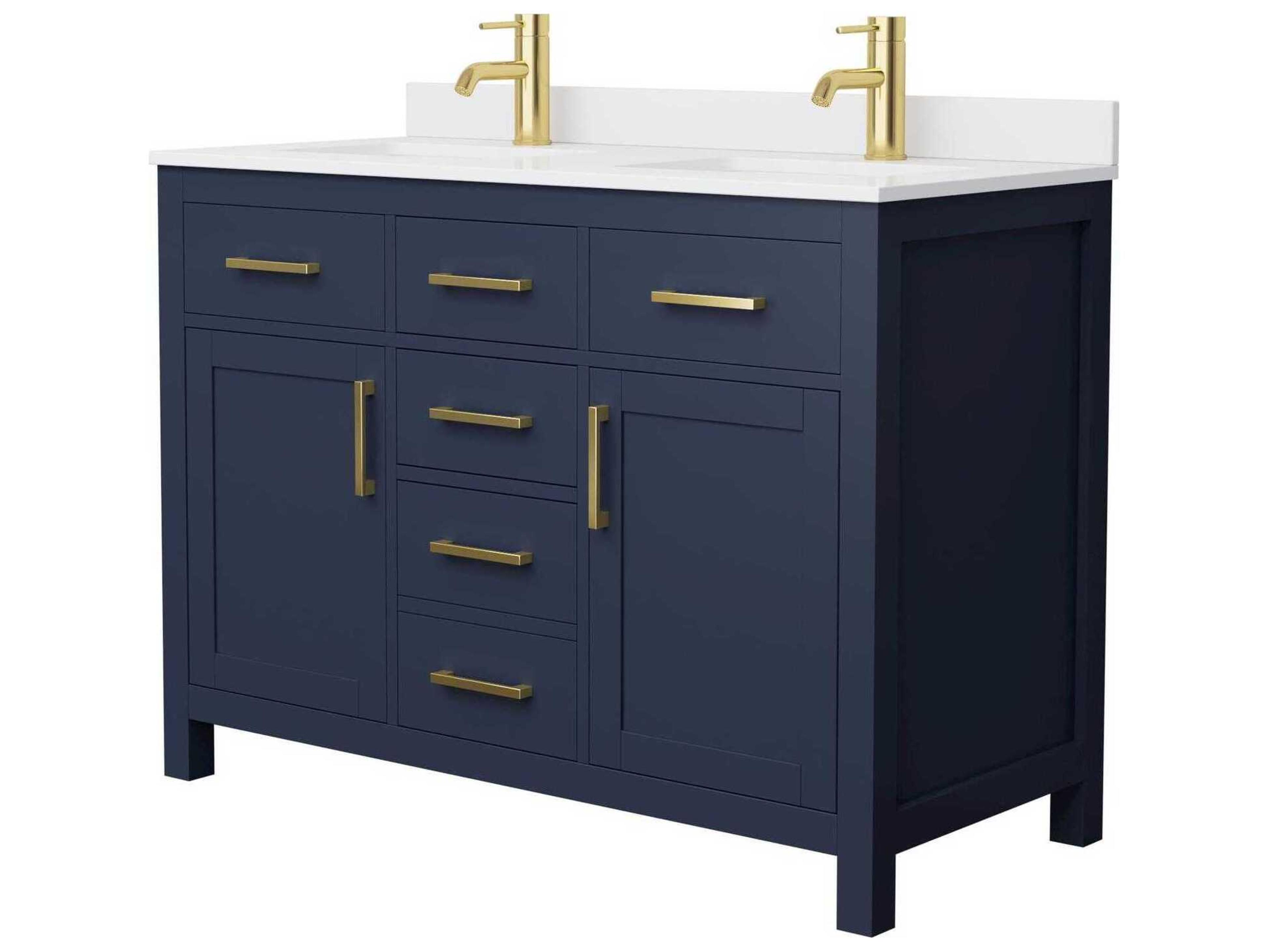 Wyndham Collection Beckett 48" Dark Blue Vanity