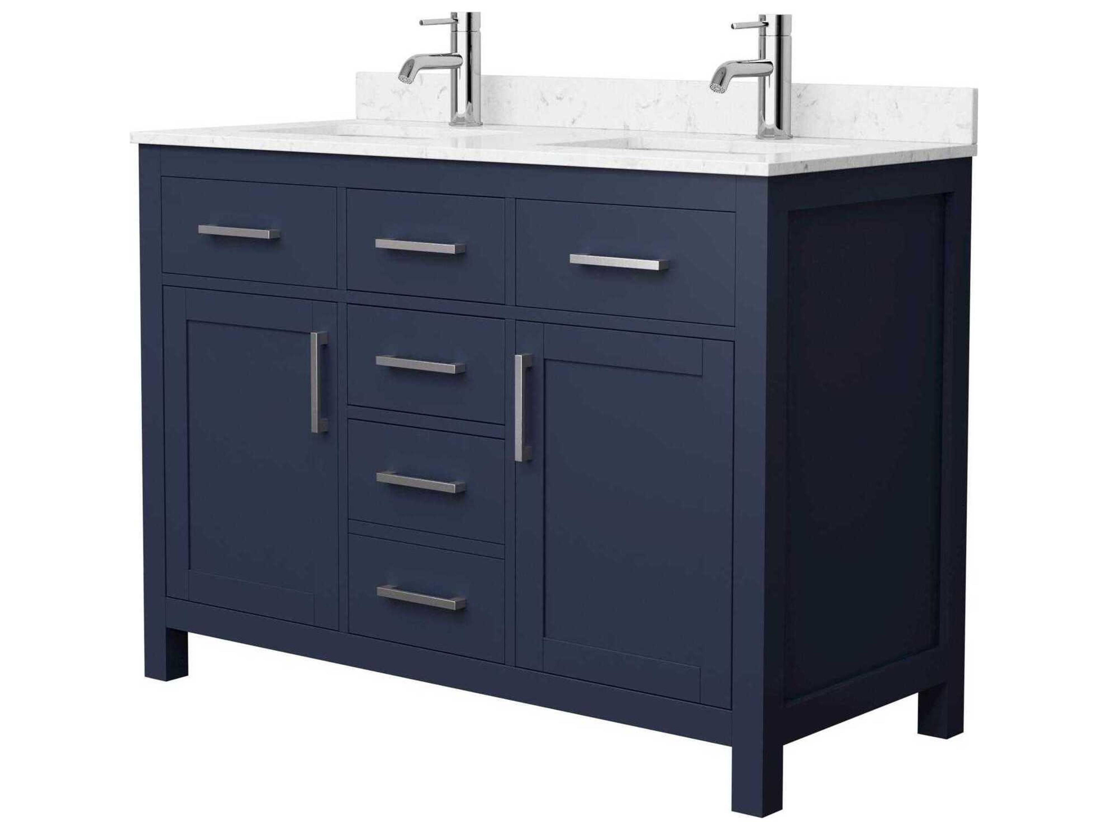 Wyndham Collection Beckett 48" Dark Blue Vanity