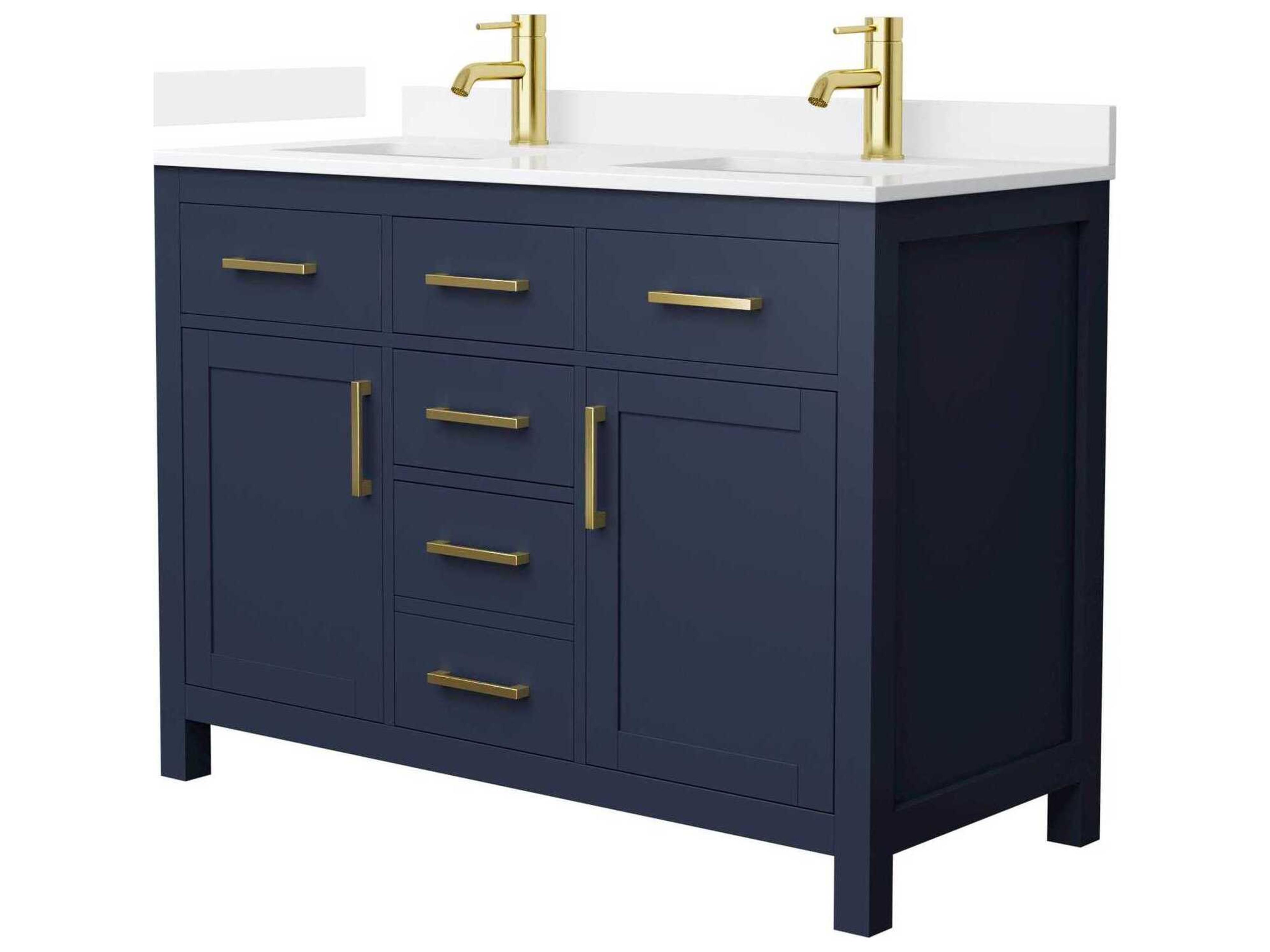 Wyndham Collection Beckett 48" Dark Blue Vanity