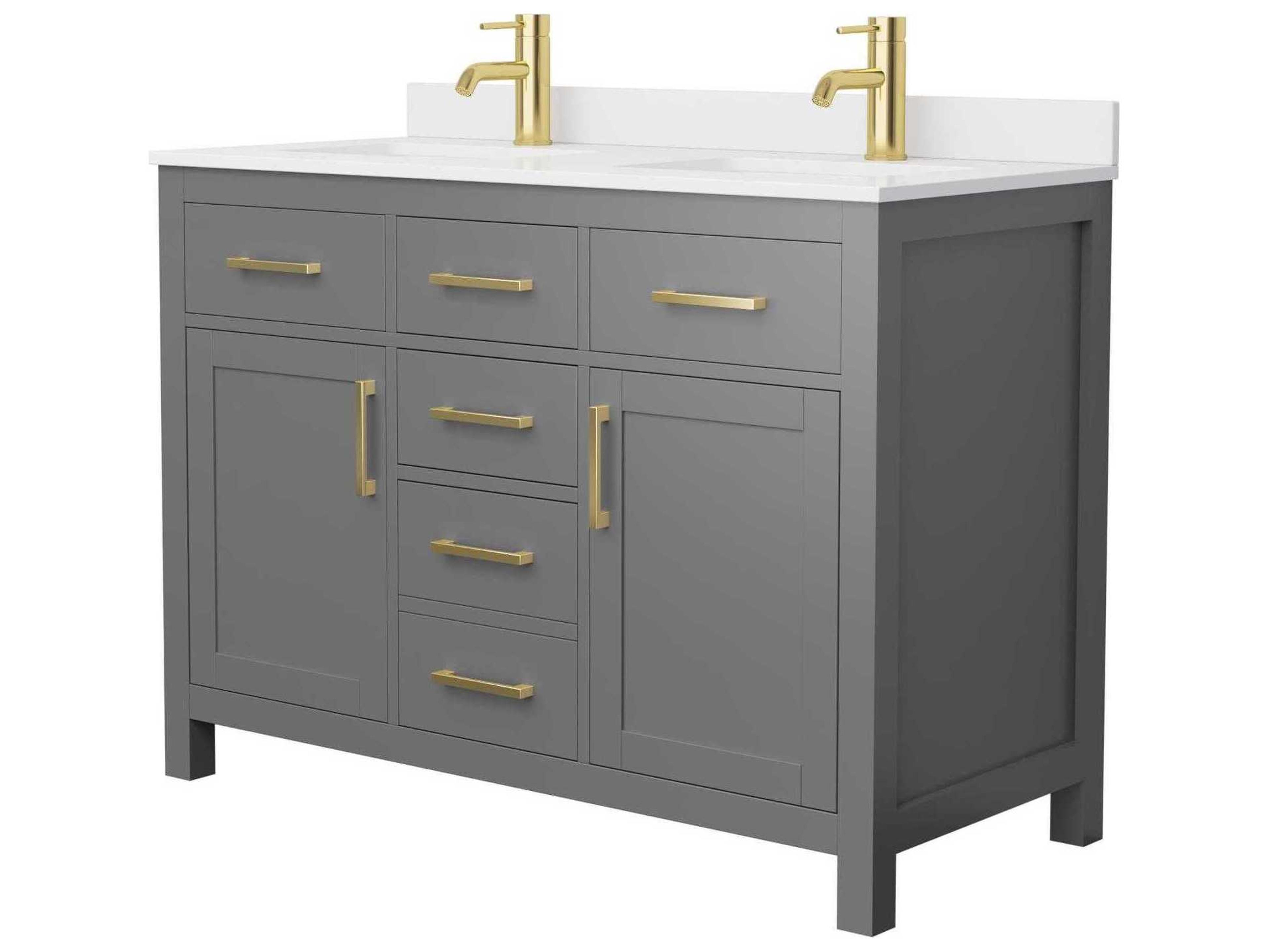 Wyndham Collection Beckett 48" Dark Gray Vanity