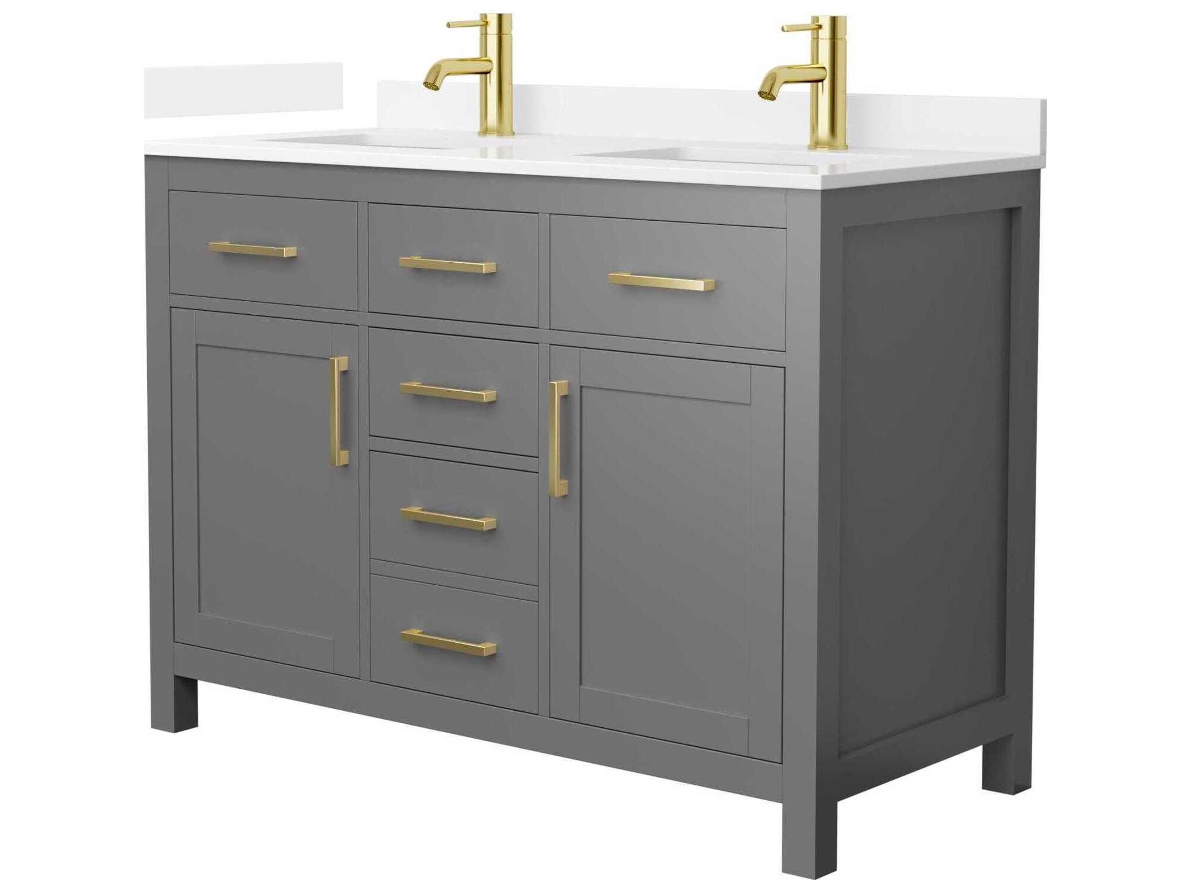 Wyndham Collection Beckett 48" Dark Gray Vanity
