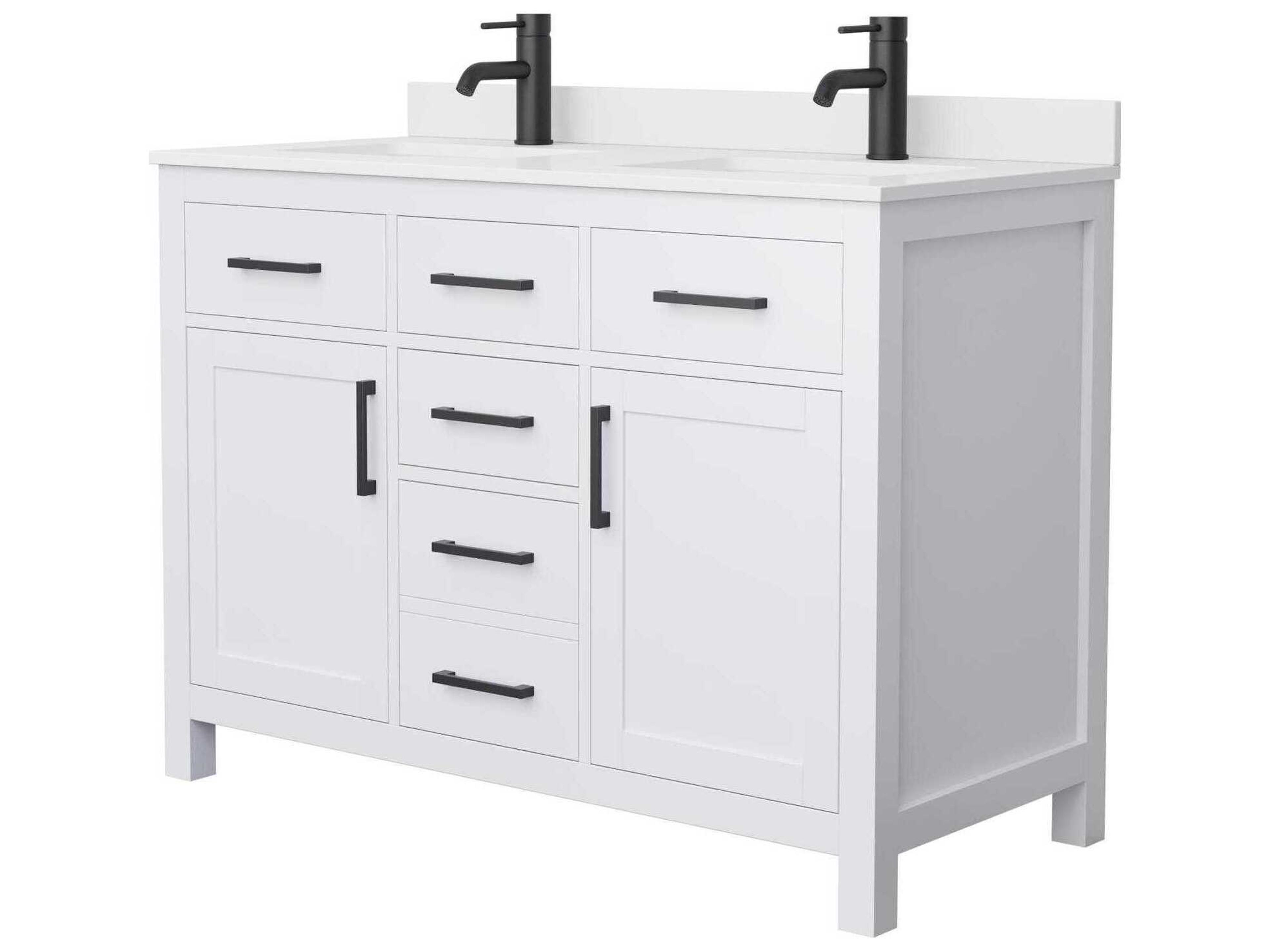 Wyndham Collection Beckett 48" White Vanity