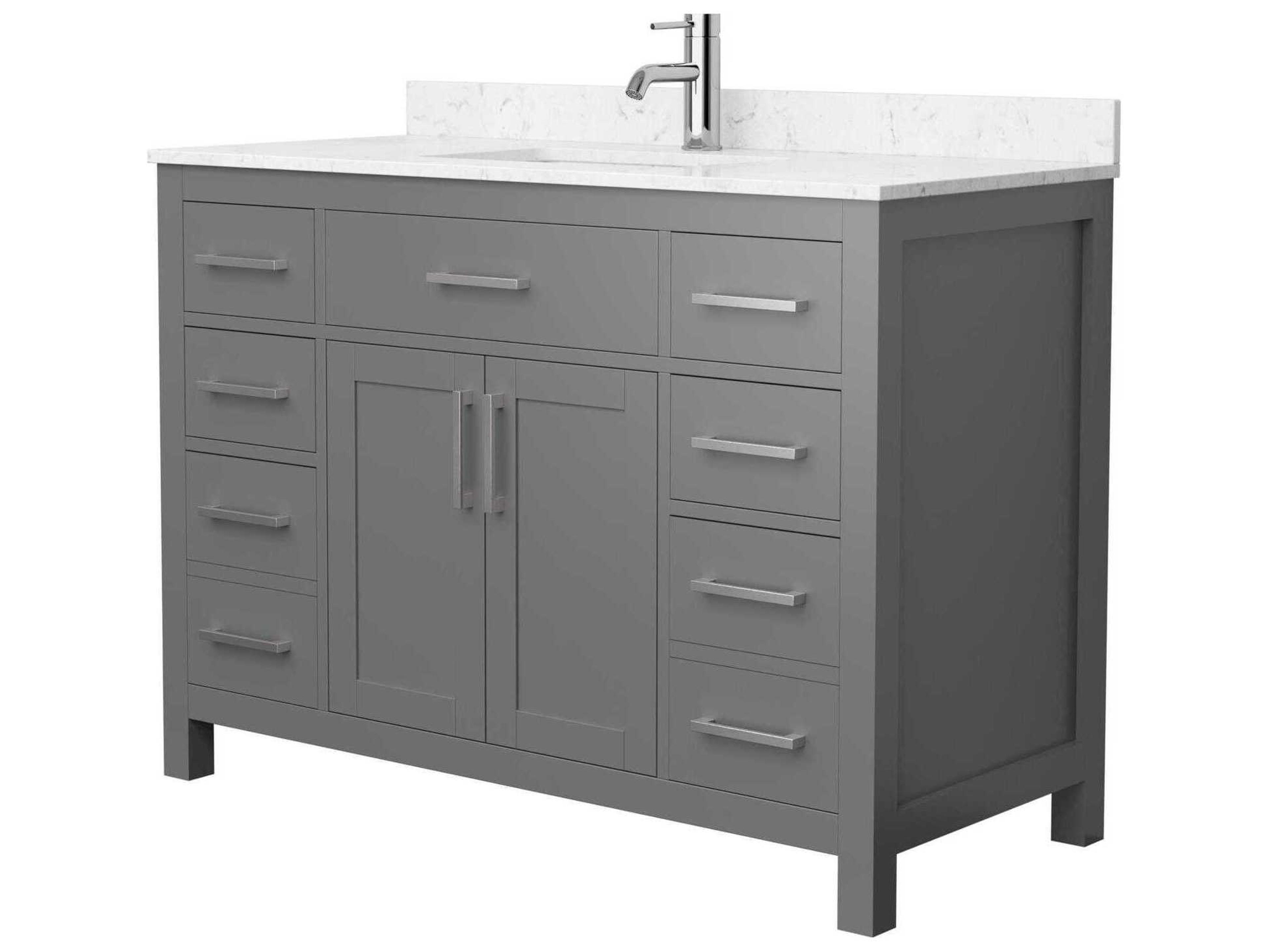 Wyndham Collection Beckett 48" Dark Gray Vanity