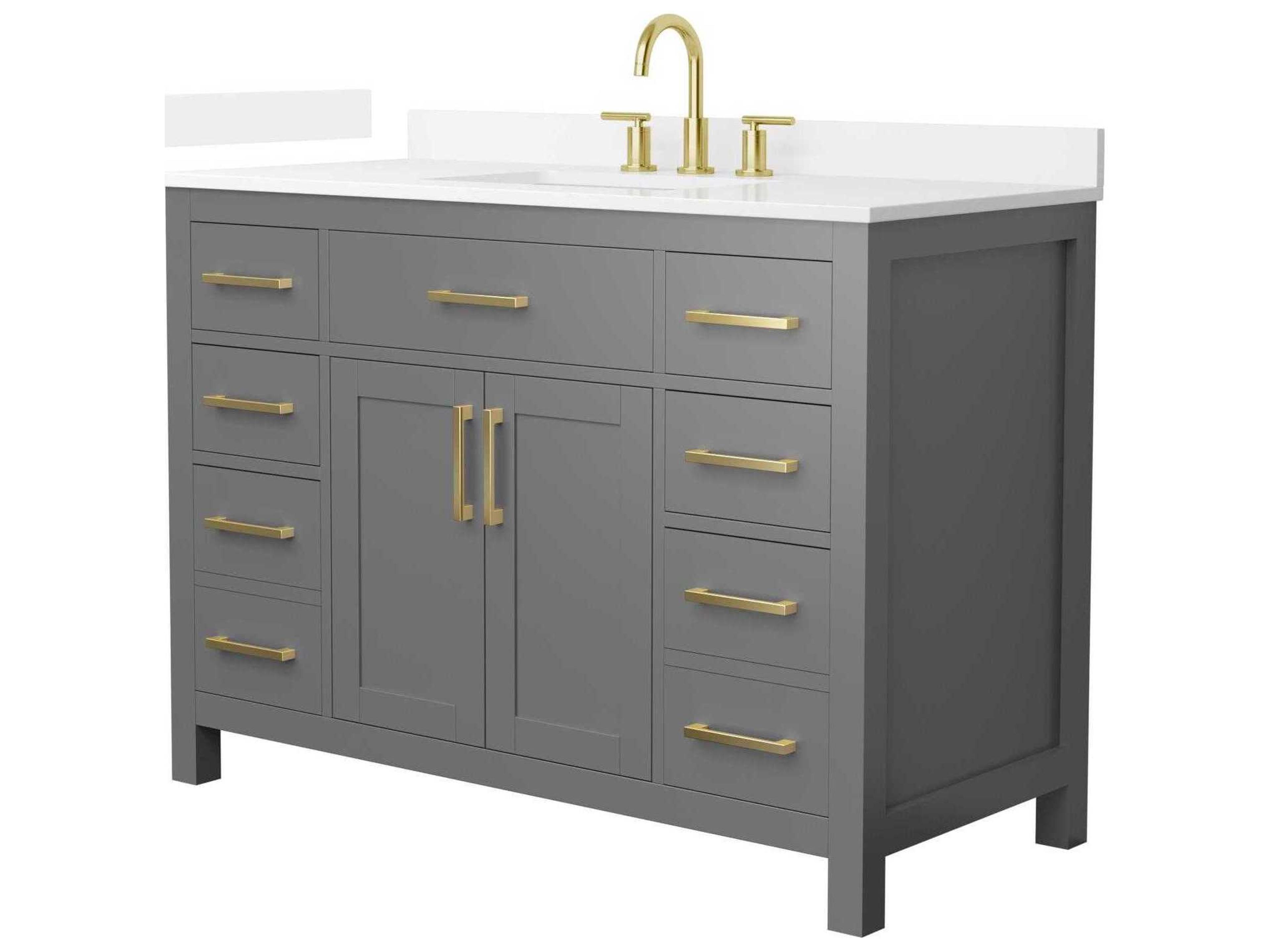 Wyndham Collection Beckett 48" Dark Gray Vanity