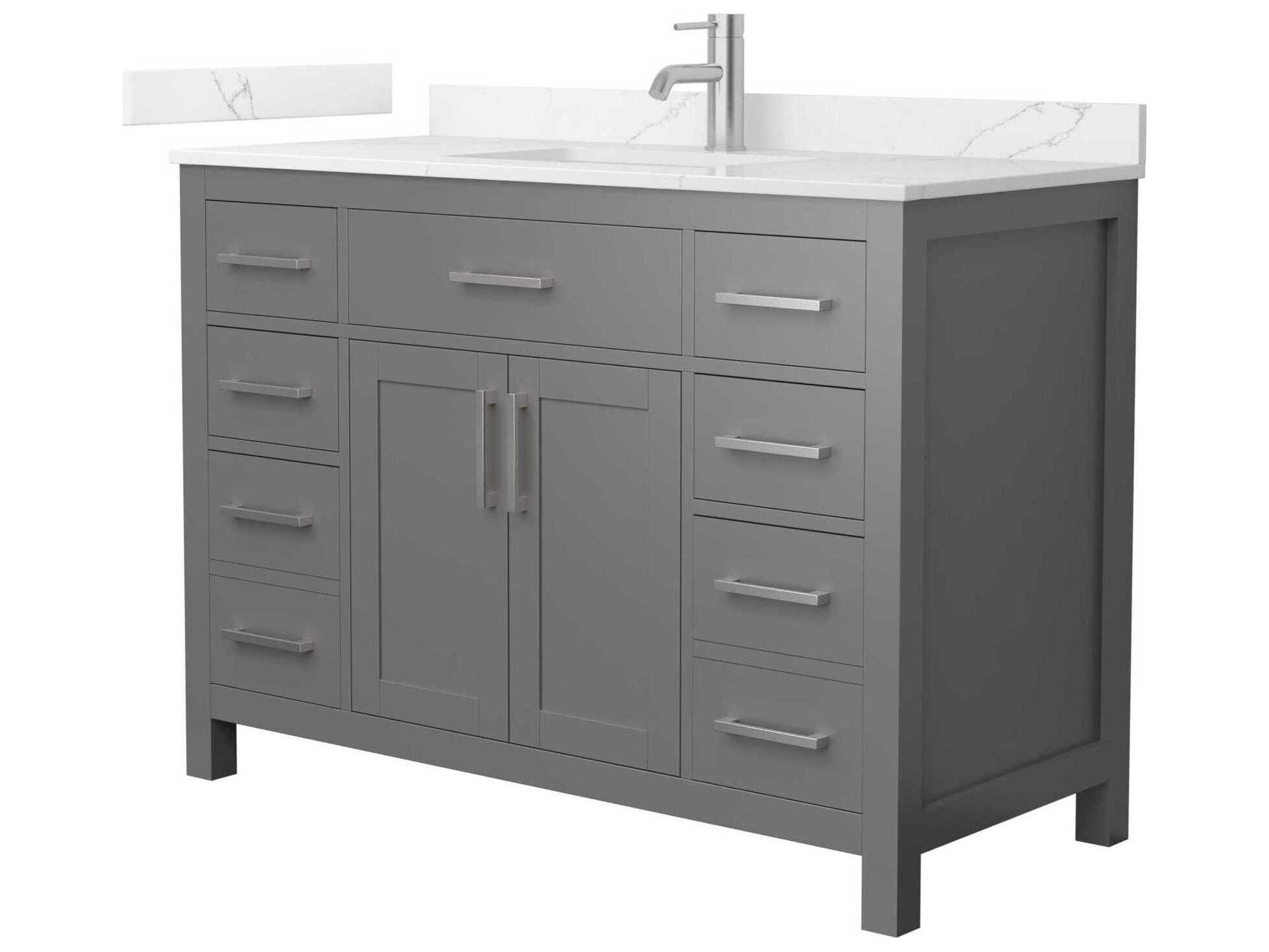 Wyndham Collection Beckett 48" Dark Gray Vanity