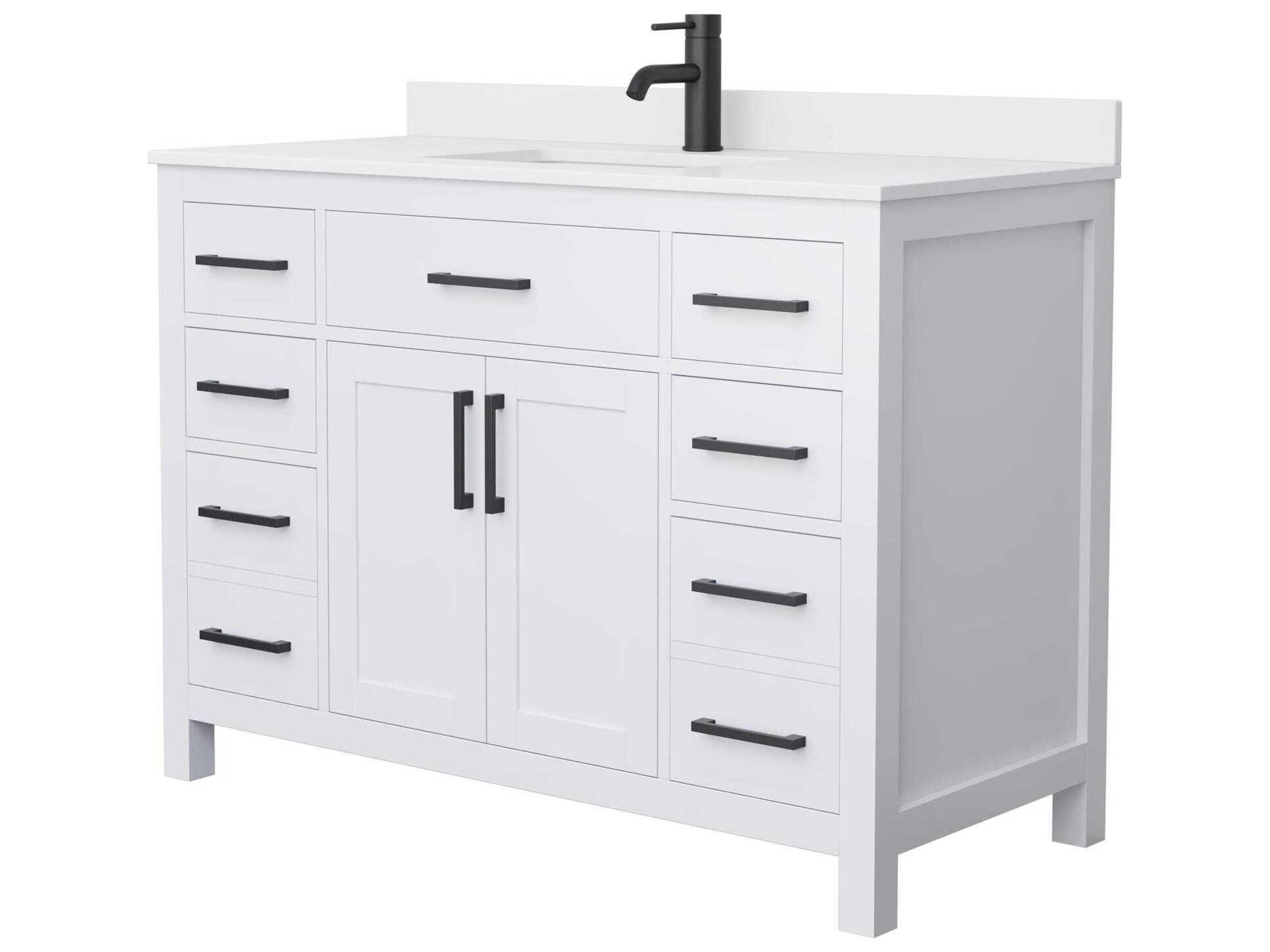 Wyndham Collection Beckett 48" White Vanity