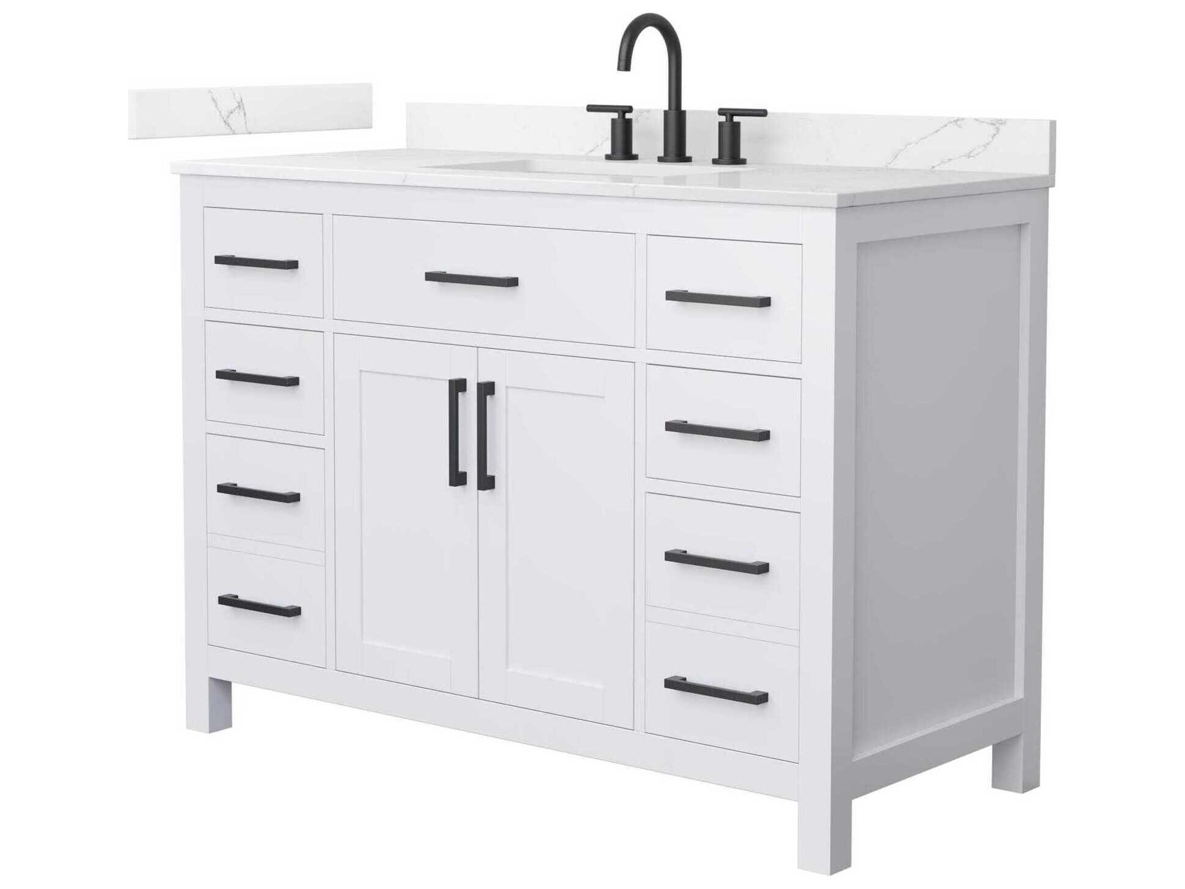 Wyndham Collection Beckett 48" White Vanity