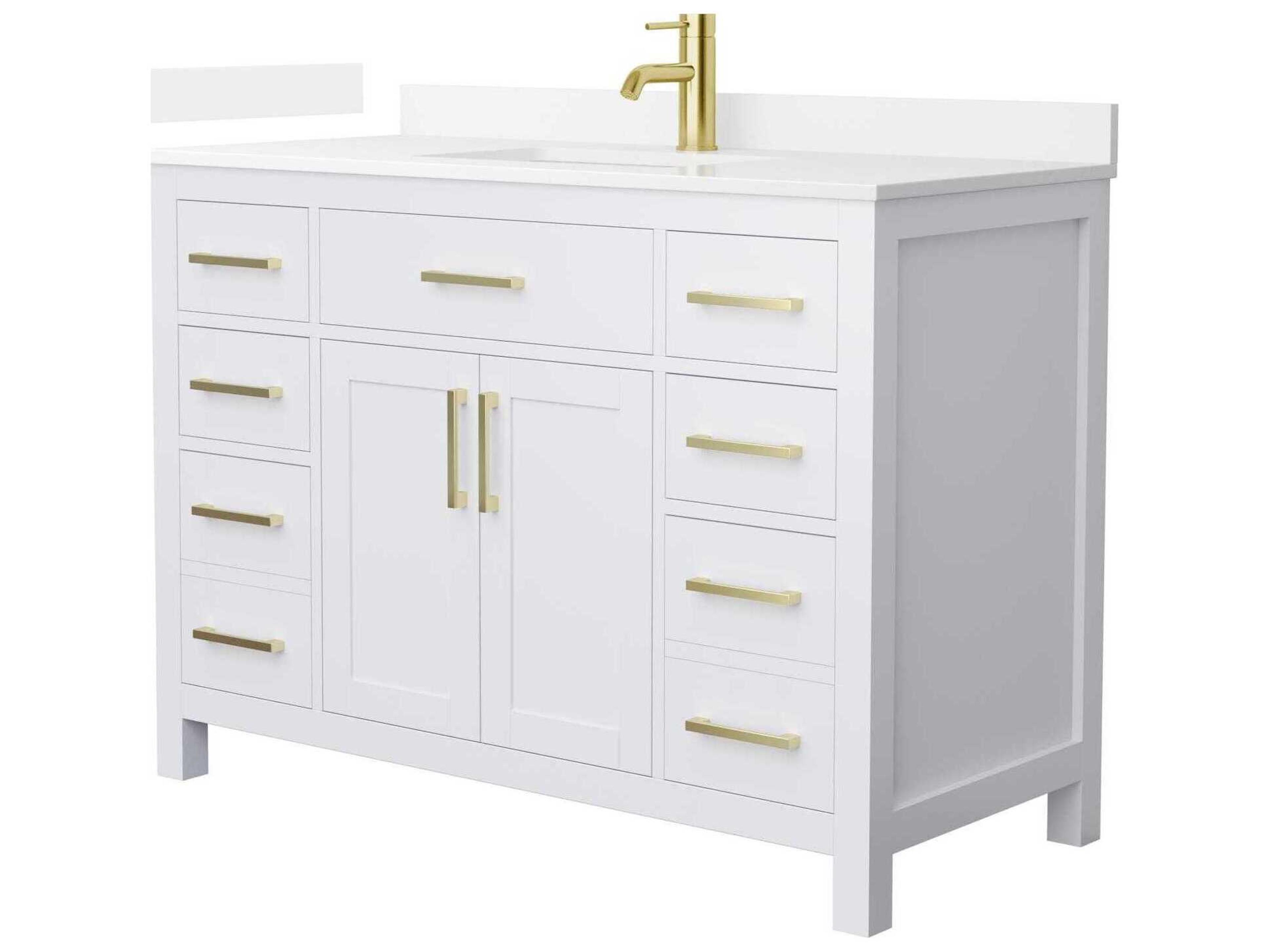 Wyndham Collection Beckett 48" White Vanity