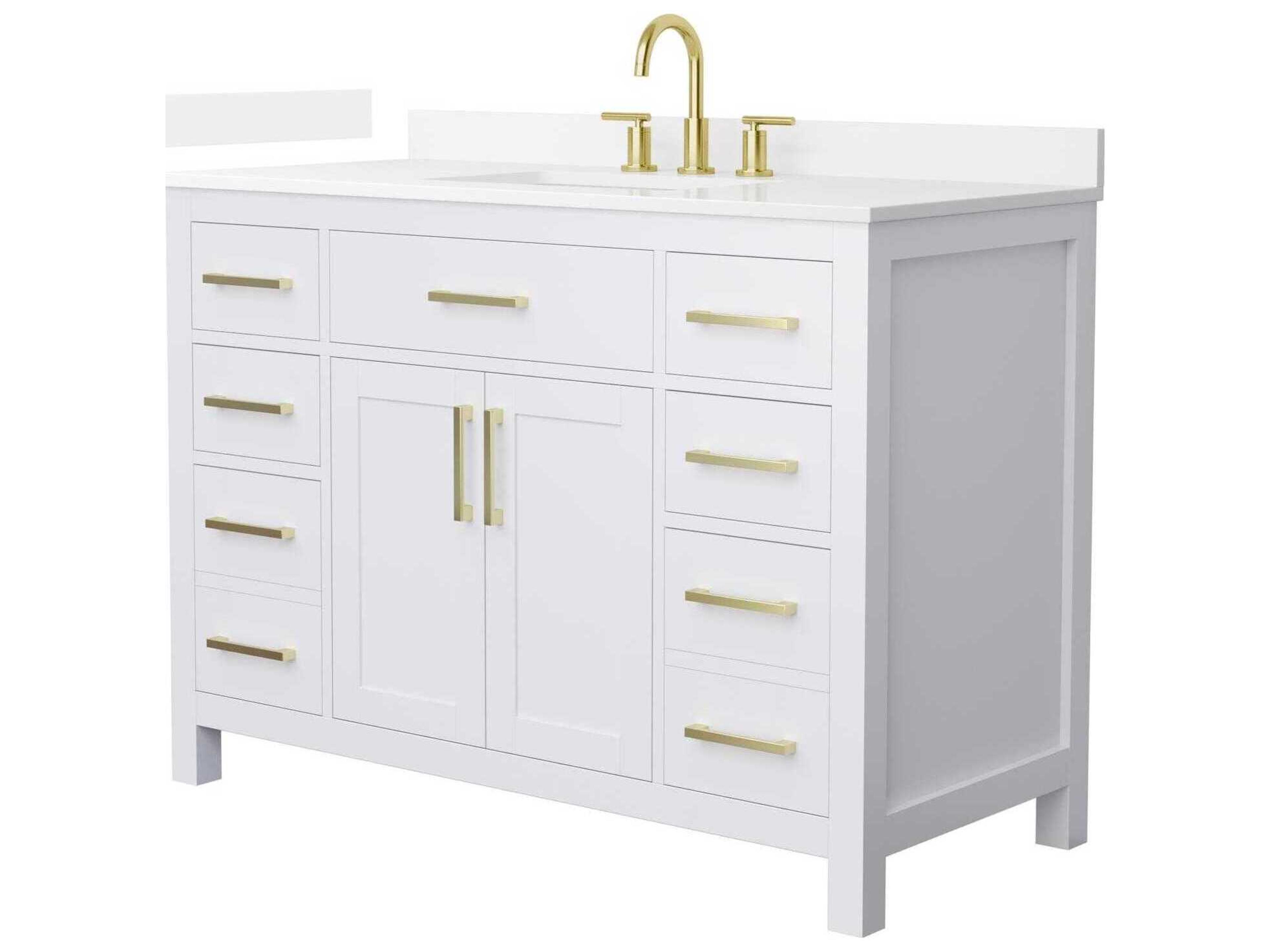 Wyndham Collection Beckett 48" White Vanity