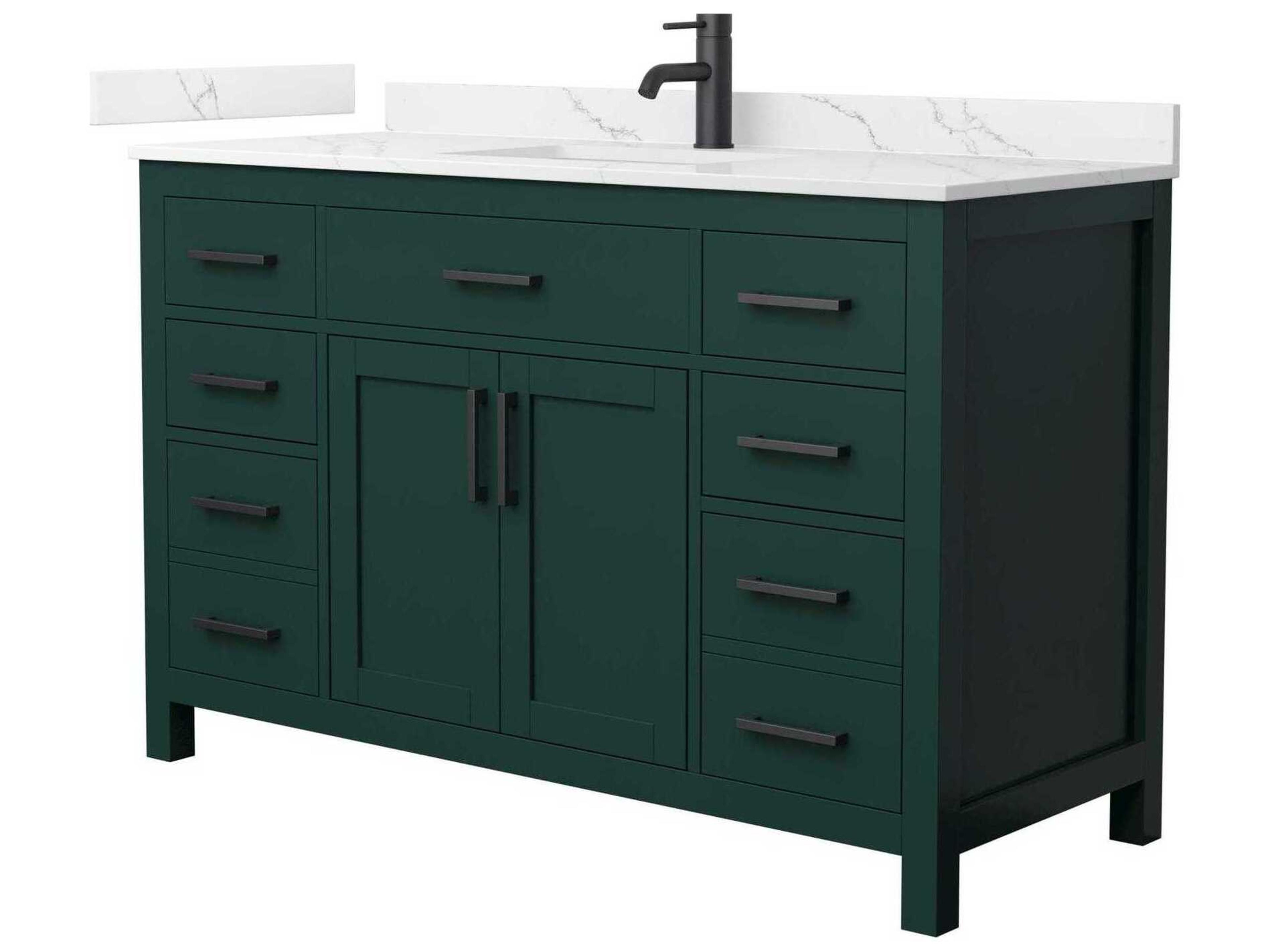 Wyndham Collection Beckett 54" Green Vanity